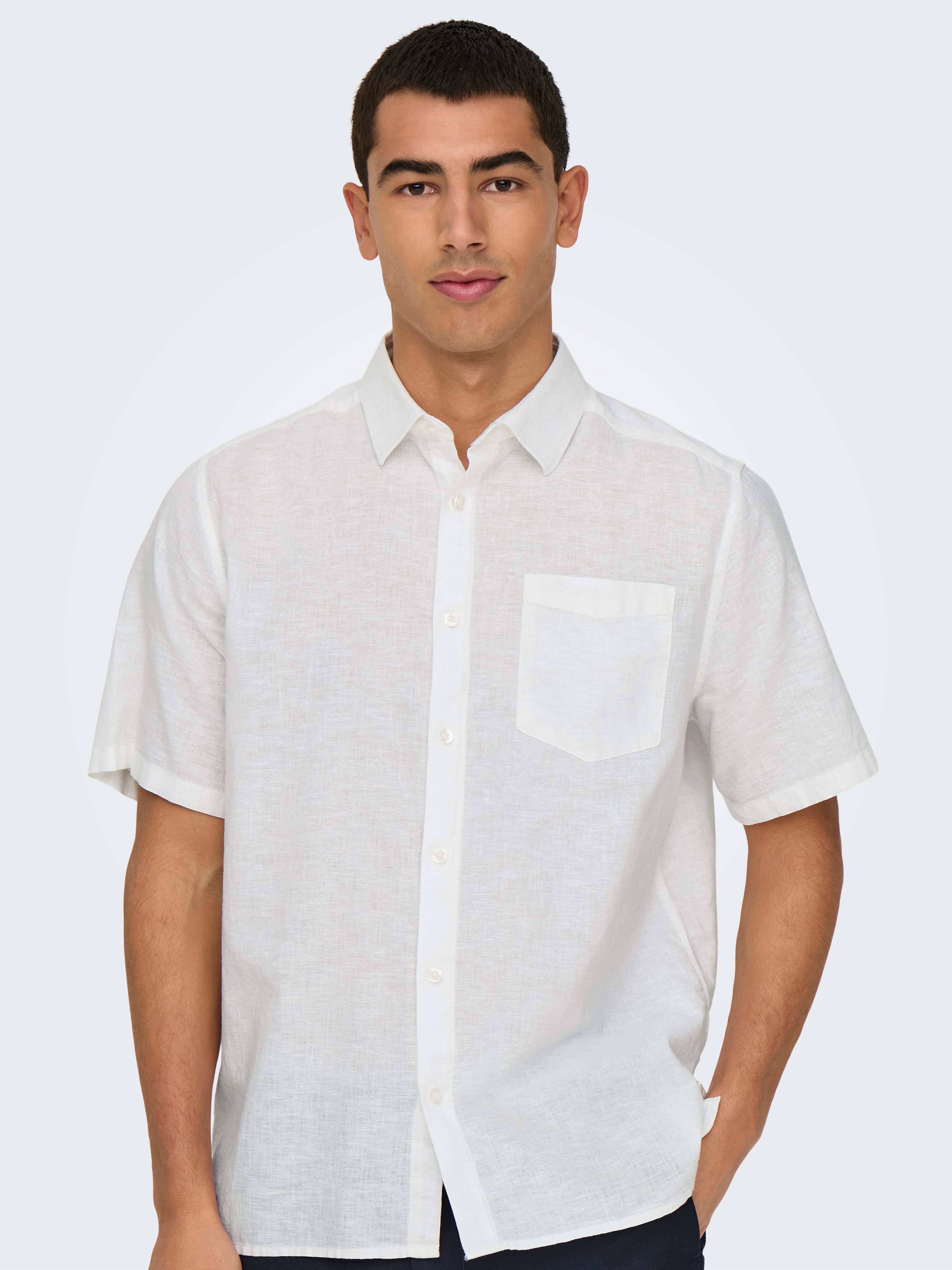 ONLY & SONS Overhemd met korte mouwen ONSCAIDEN LIFE REG SS 1 PKT SHIRT