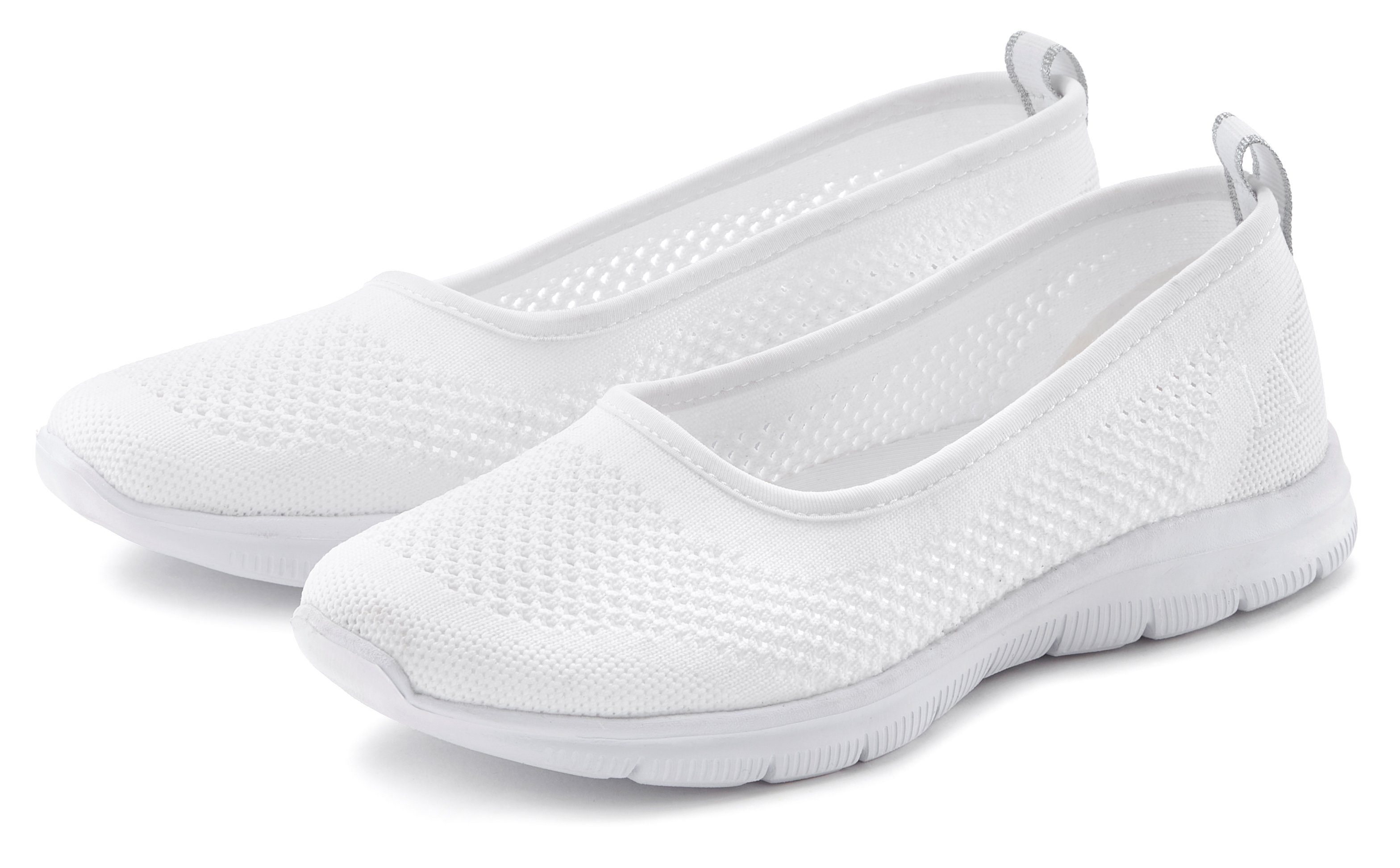 Lascana Sneaker-ballerina’s ultralichte slipper, slip-on sneaker, vrijetijdsschoen vegan