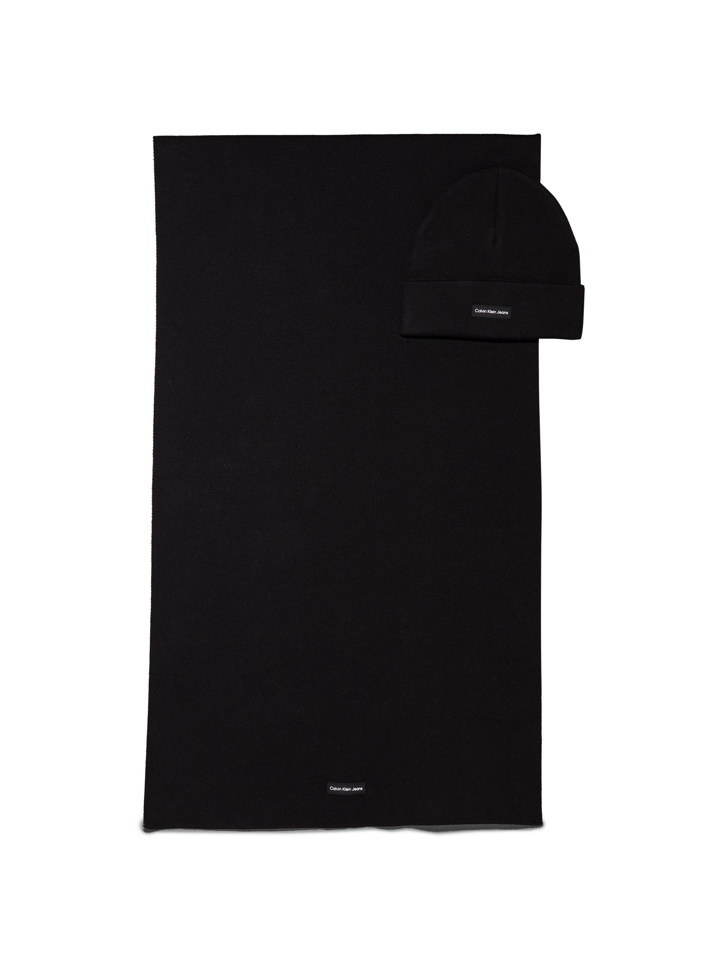 Calvin Klein Gebreide muts GIFT BEANIE & SCARF INST PATCH