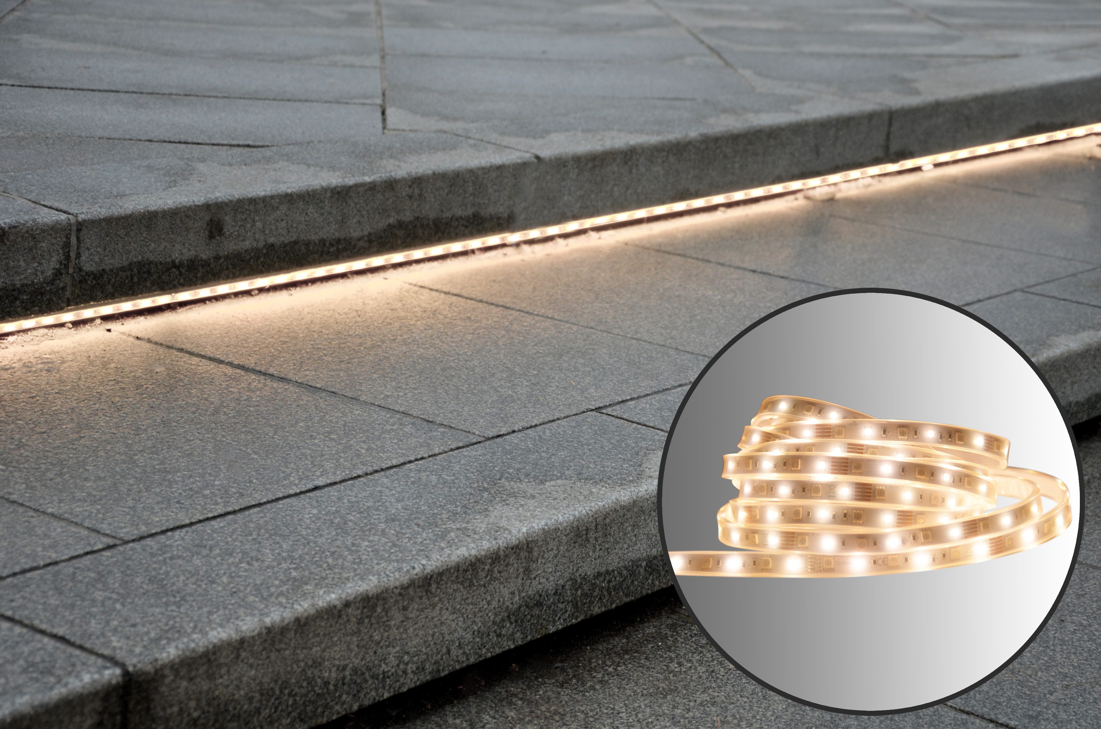 näve Led-strip Outdoor Kleurwisseling, dimfunctie, afstandsbediening, lengte 1000 cm, RGB, IP44 (1 stuk)