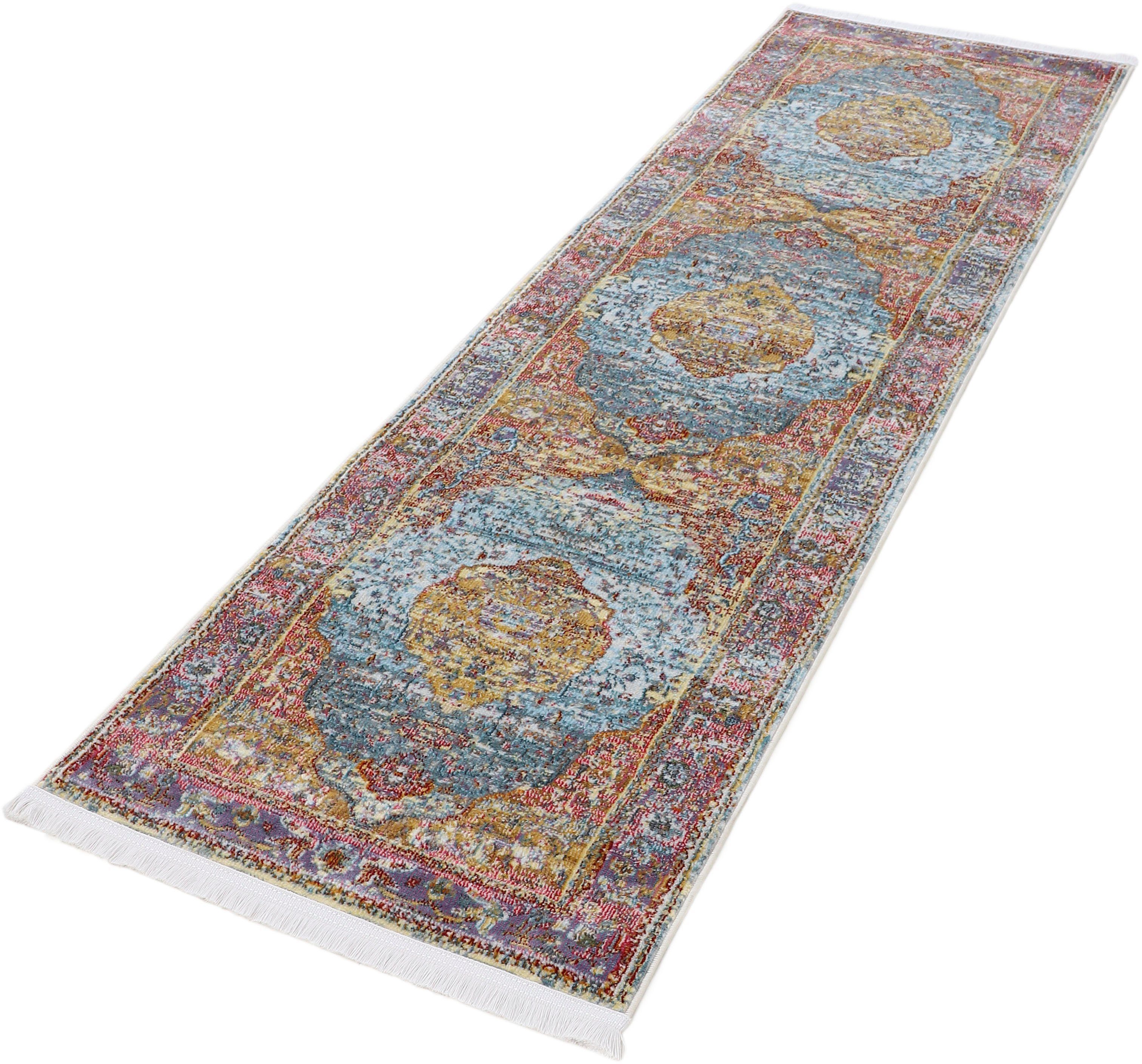 carpetfine Loper Esha Vintage-look, woonkamer
