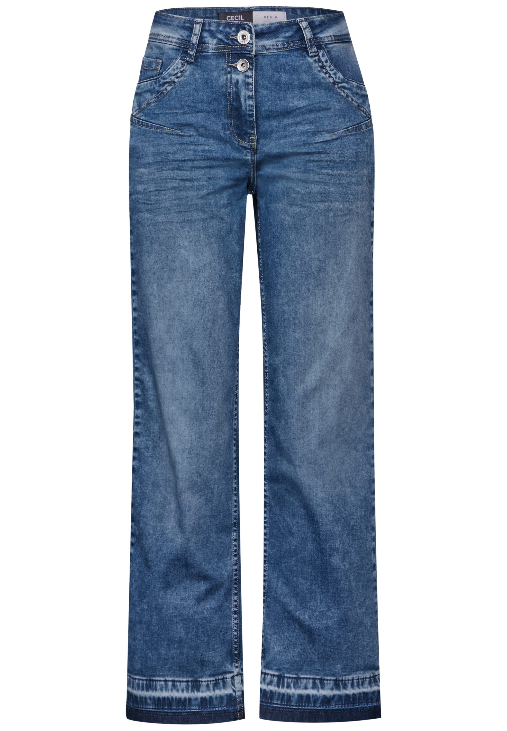 Cecil 5-pocket jeans Style Neele met wijdvallende pijpen