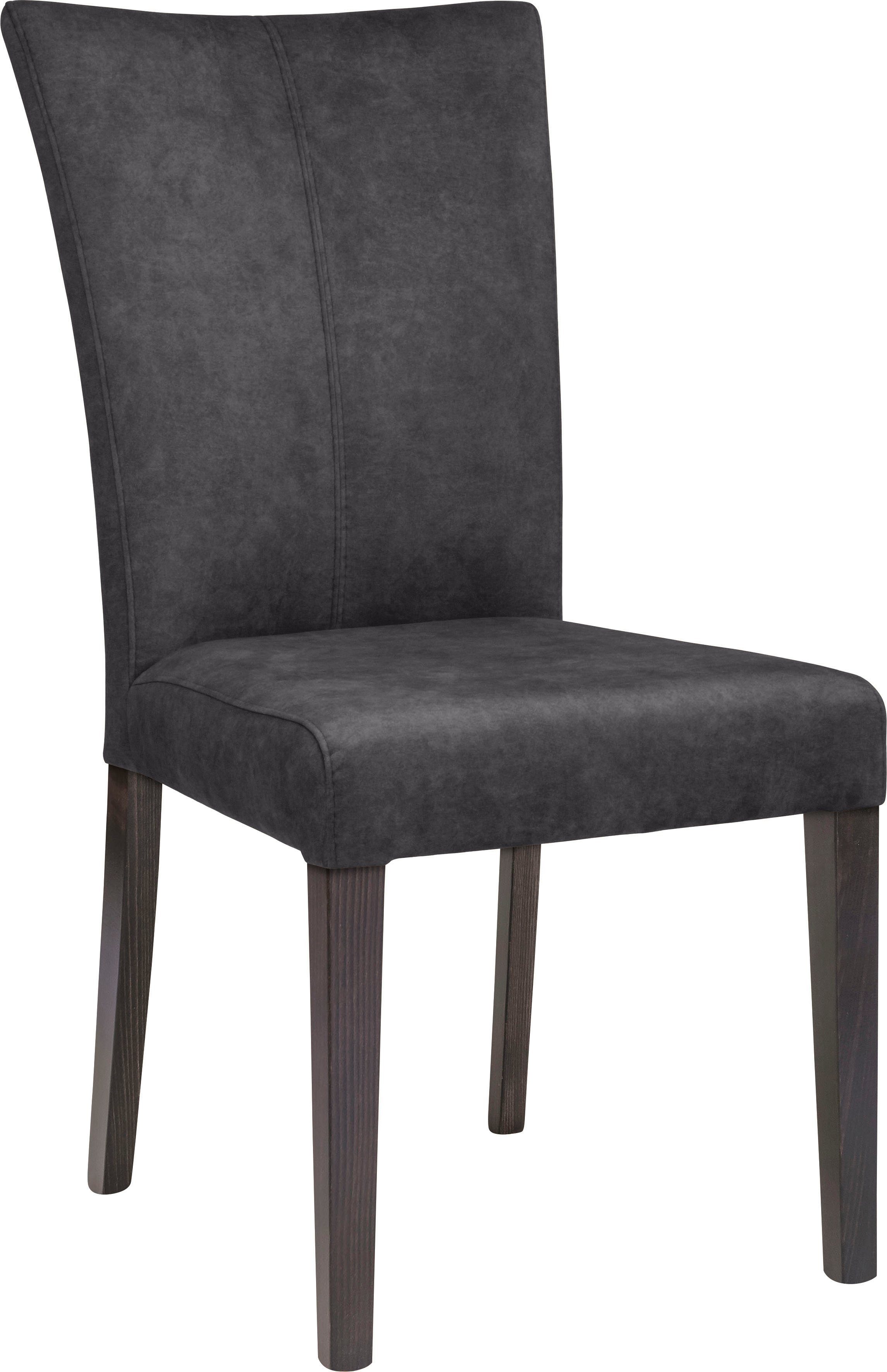 Home affaire Stoel met 4 poten Aspen Poten van massief beuken, wengékleurig gelakt (set, 2 stuks)