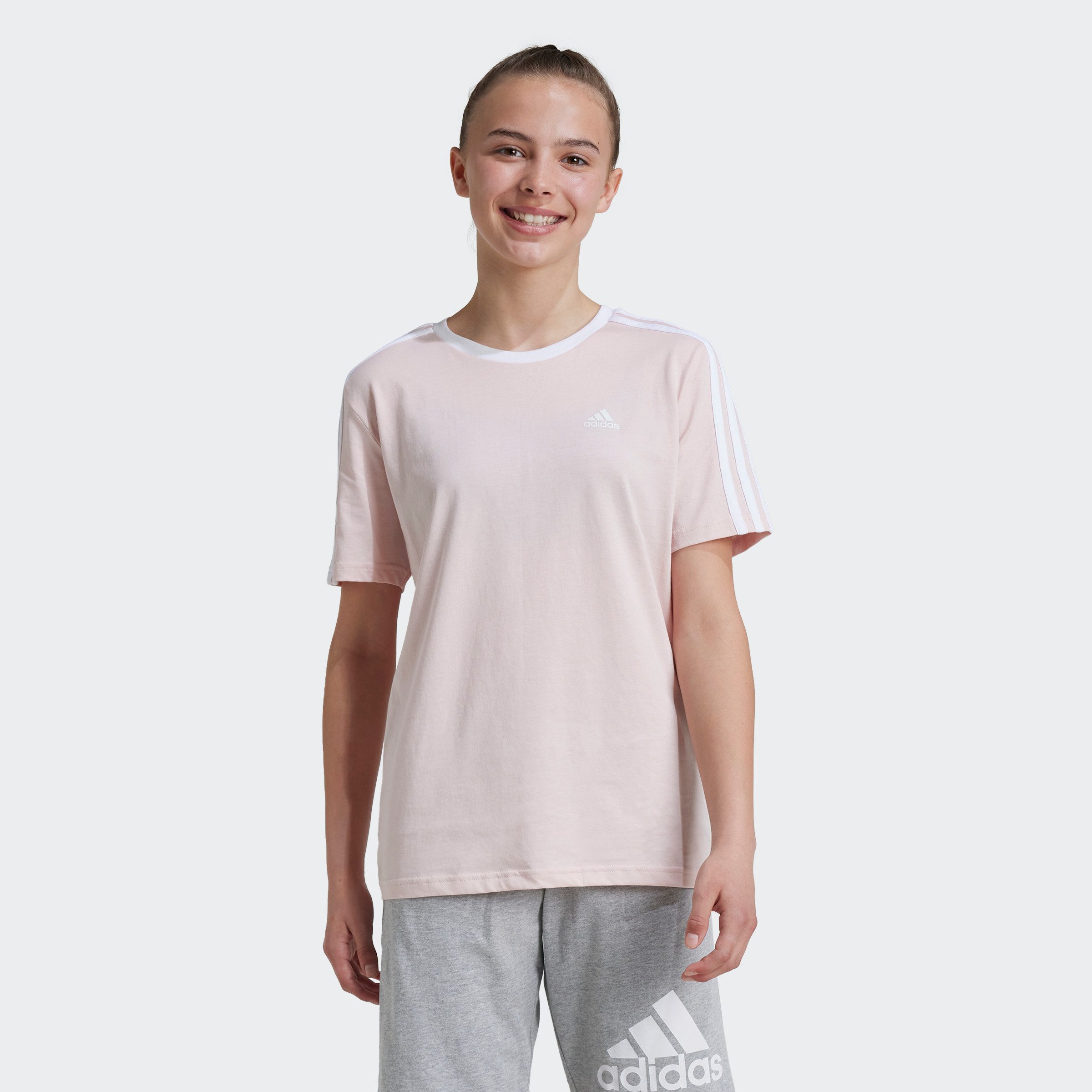 Adidas Sportswear T-shirt ESSENTIALS 3-STRIPES COTTON LOOSE FIT BOYFRIEND