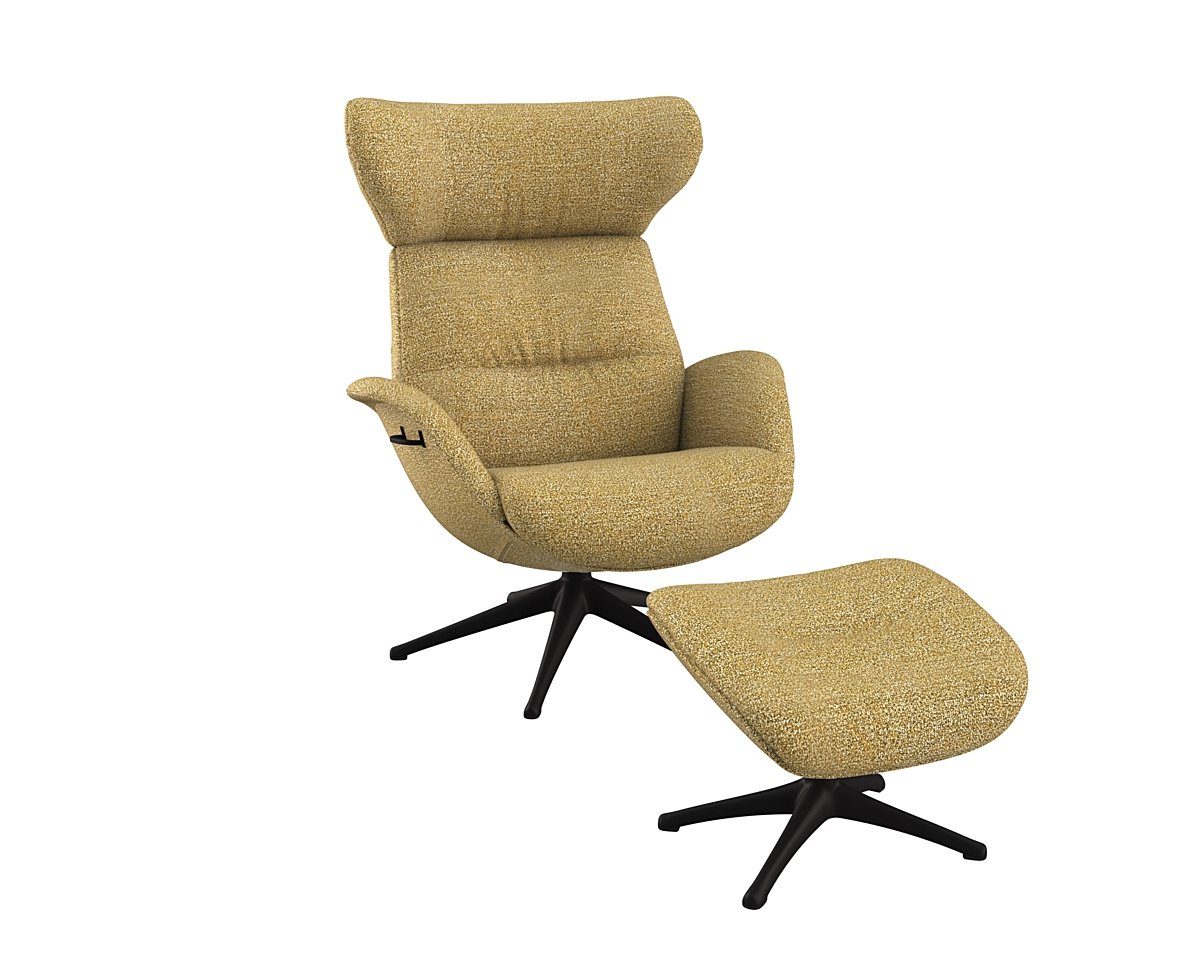 FLEXLUX Relaxfauteuil Relaxchairs More Eersteklas comfort, rug- en hoofdsteunverstelling, draaibaar, zwarte voet