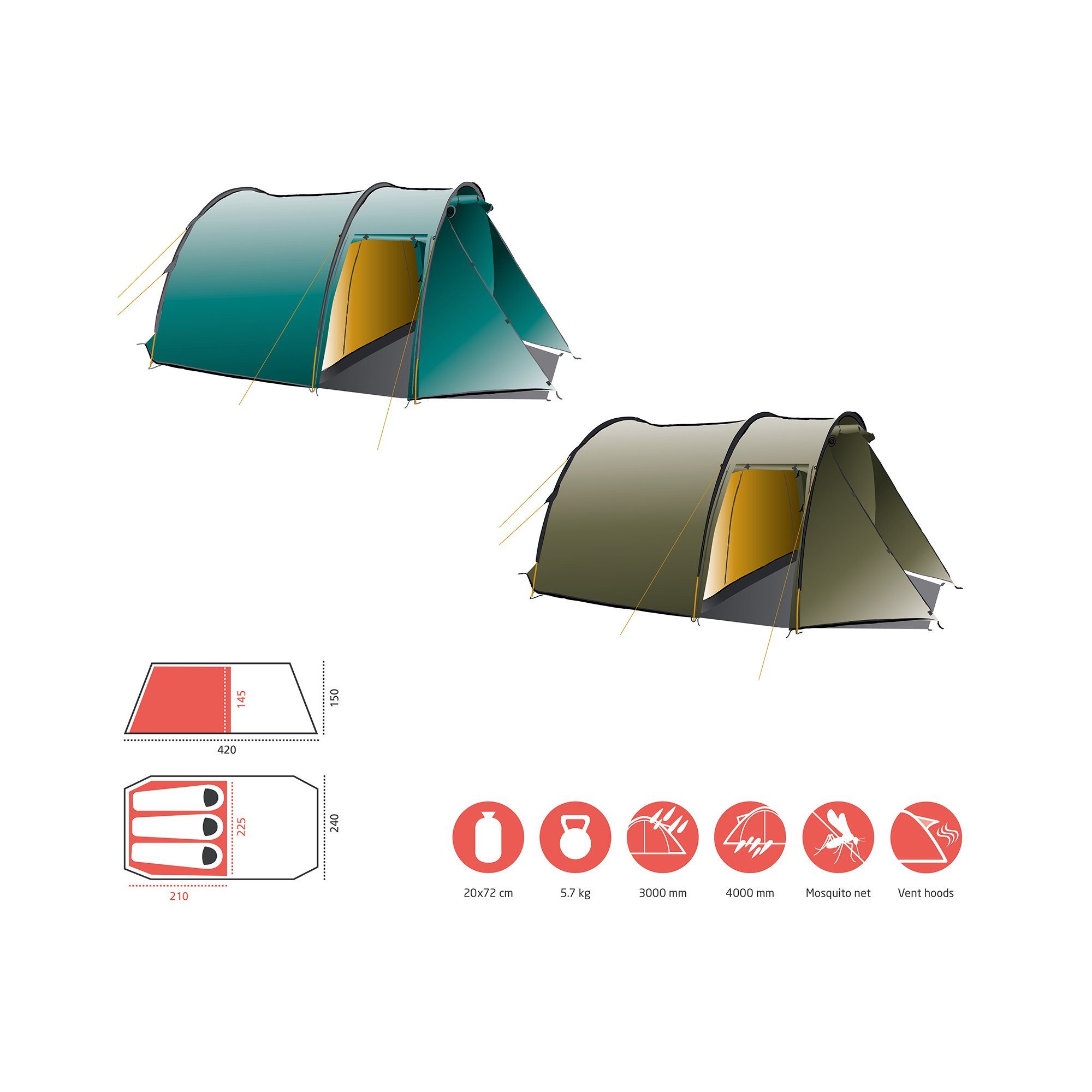 GRAND CANYON Tunneltent ROBSON 3