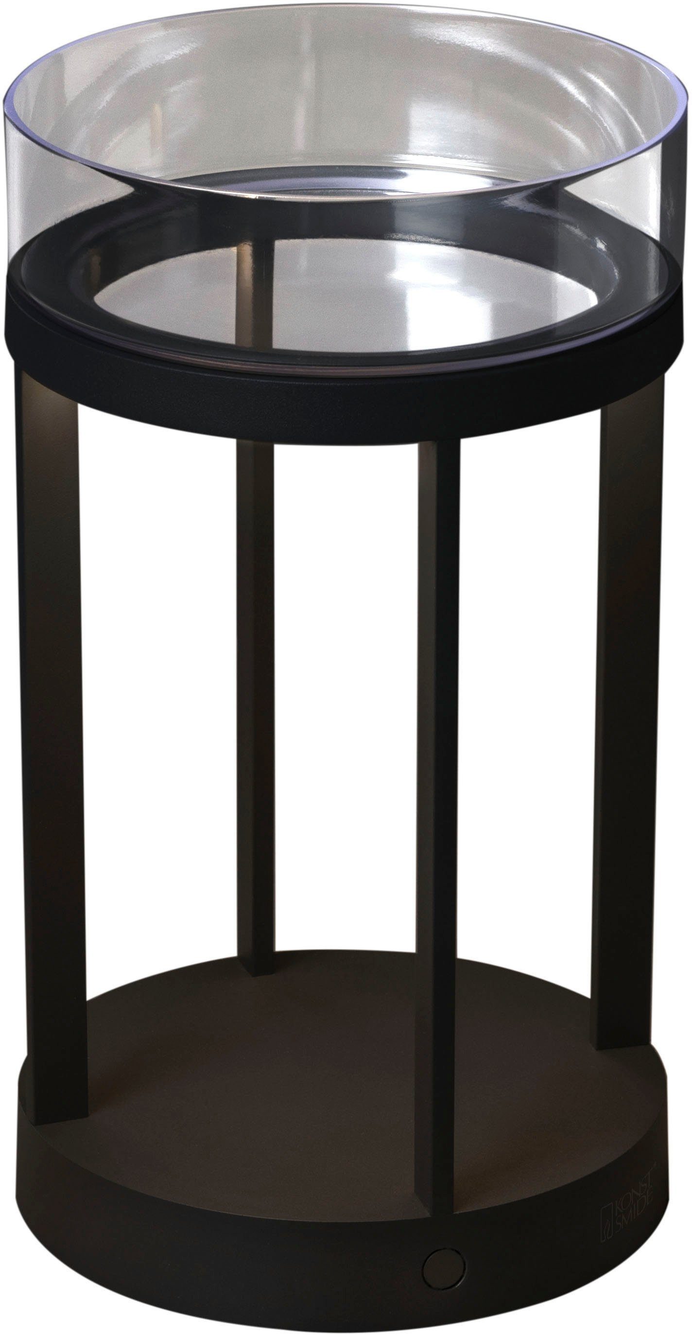 KONSTSMIDE Led-lantaarn Chieti Chieti LED USB-lantaarn, dimbaar 2700/3000K glasdeksel (2 stuks) tuinlantaarns zwart