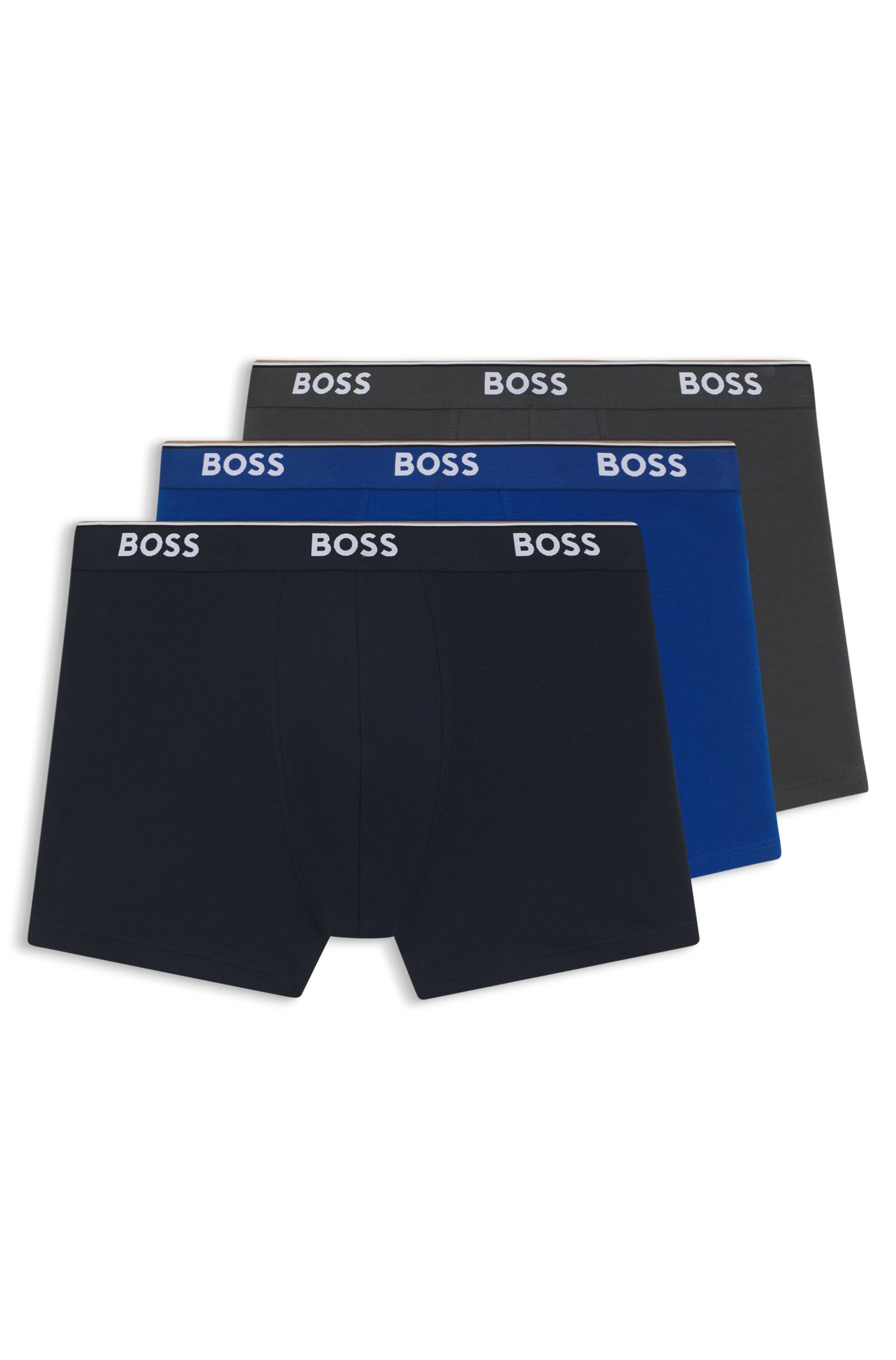 BOSS Lange boxershort BRIEF 3 PACK met in kleur bijpassende weefband (3 stuks)