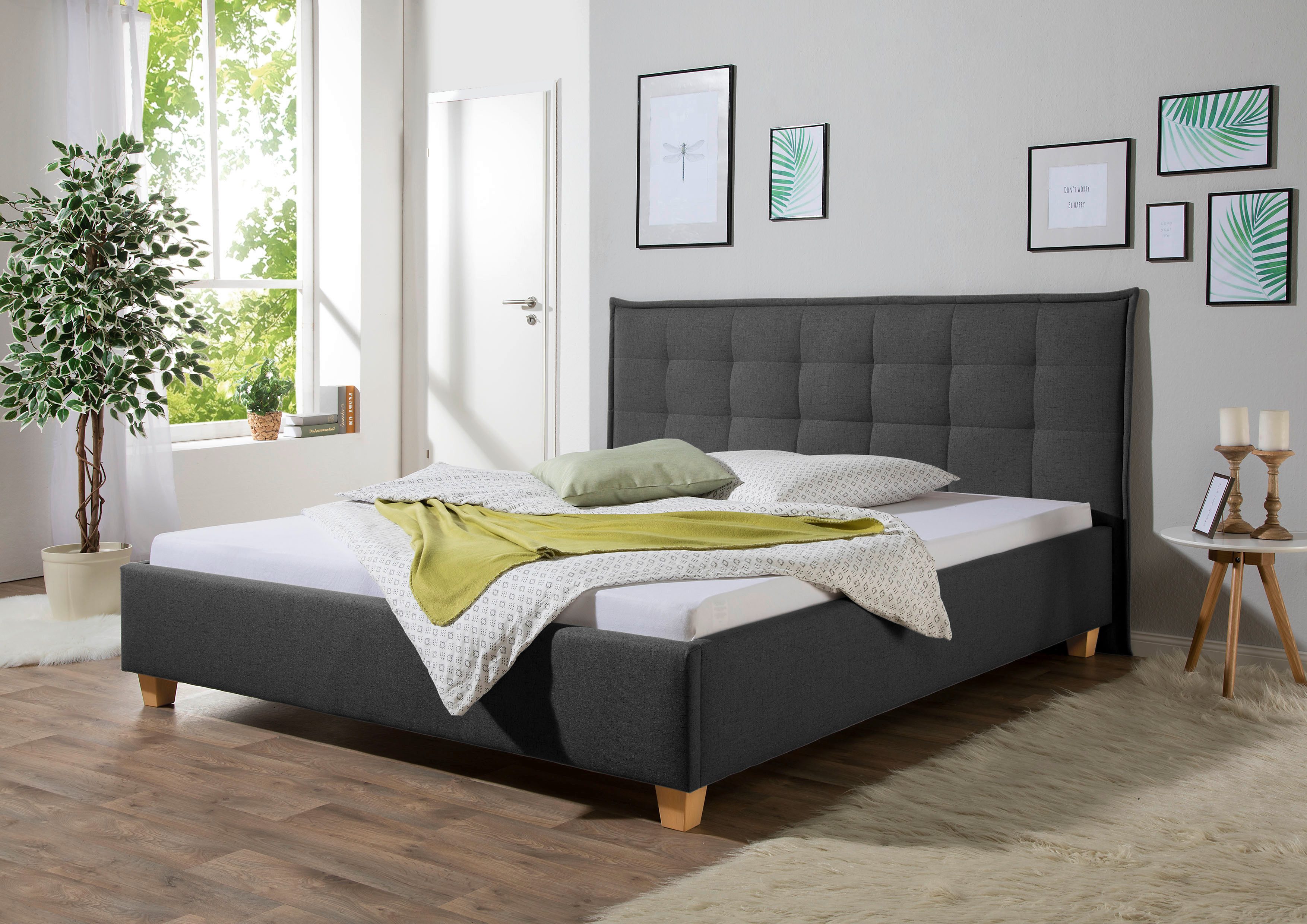 Maintal Gestoffeerd bed Retlaw Zijkanten van het bed zelf te monteren, zonder bedkist bedden grijs