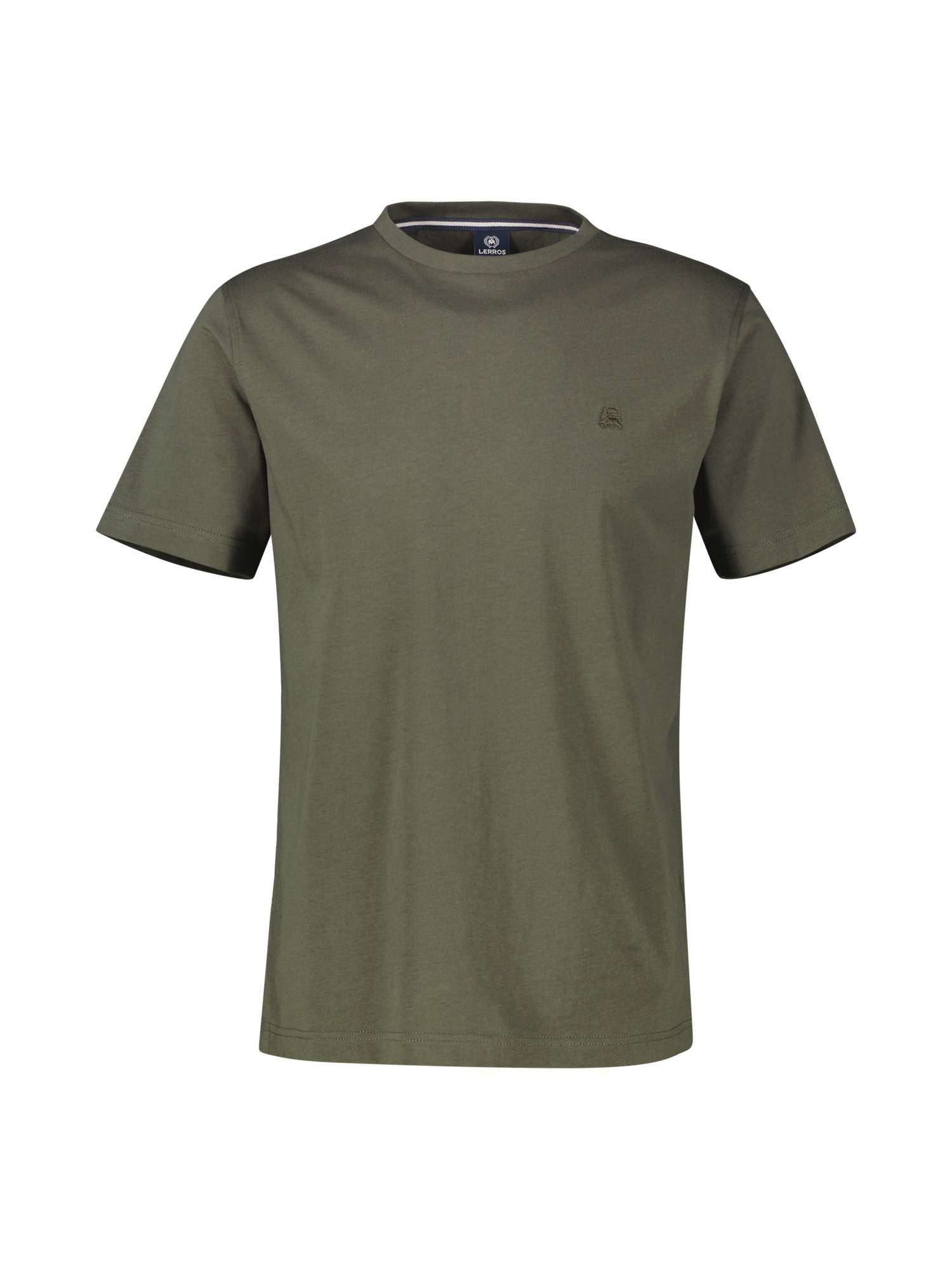 Lerros T-shirt LERROS Basic T-shirt met logostitck, effen