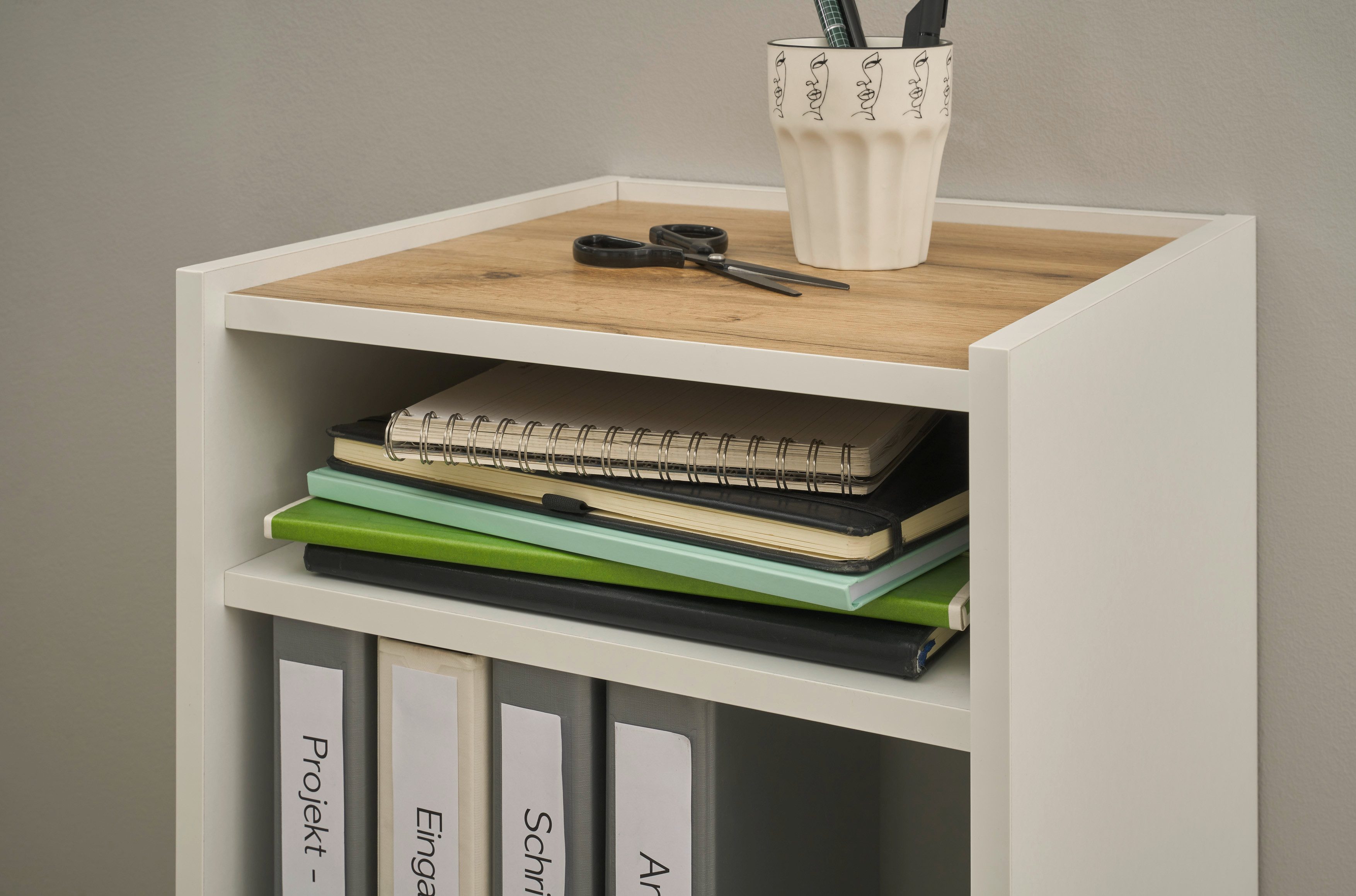 INOSIGN Kantoormeubelset CITY/GiRON, modern design, Thuiswerk, Kantoor in twee kleuren/Wotan Eik (set, 2-delig)
