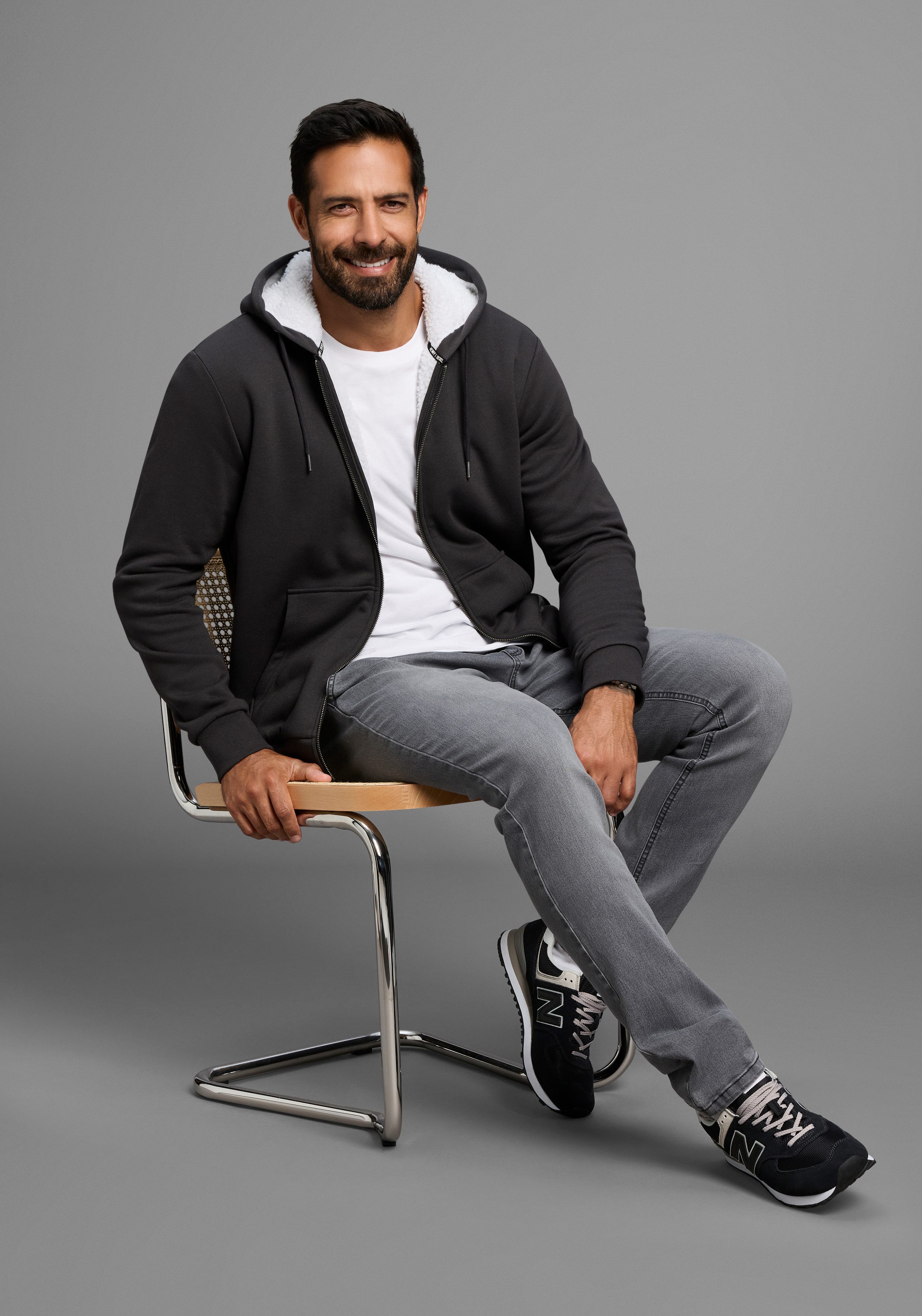 H.I.S Sweatvest met voering van imitatiebont - nieuwe collectie