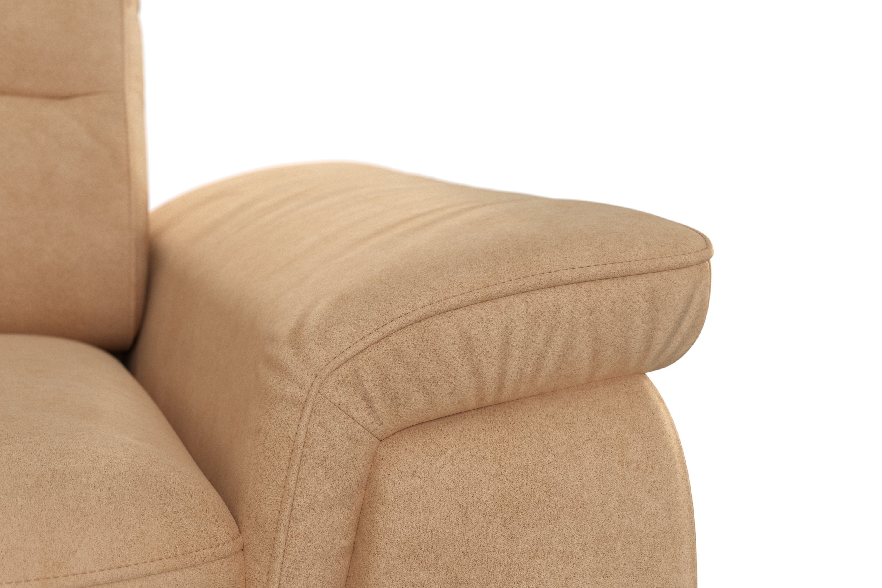 sit&more Hoekbank Sinatra L-vorm optioneel met verstelbare hoofdsteun en armleuning, metalen poten