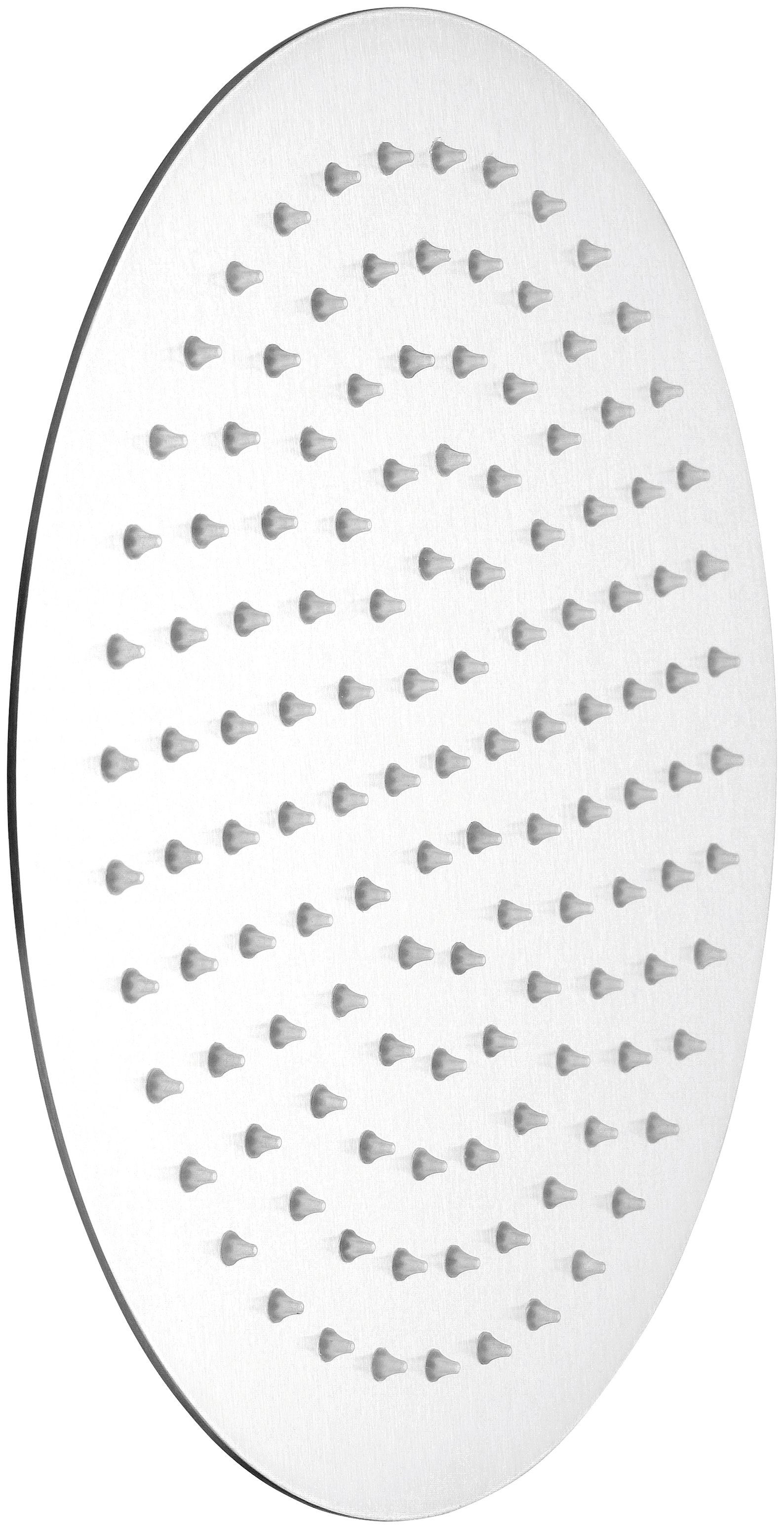 Schütte Douchekop Toulouse met antikalk-noppen van edelstaal, ultraplatte regendouche ø 25 cm douchekoppen zilver(kleur)
