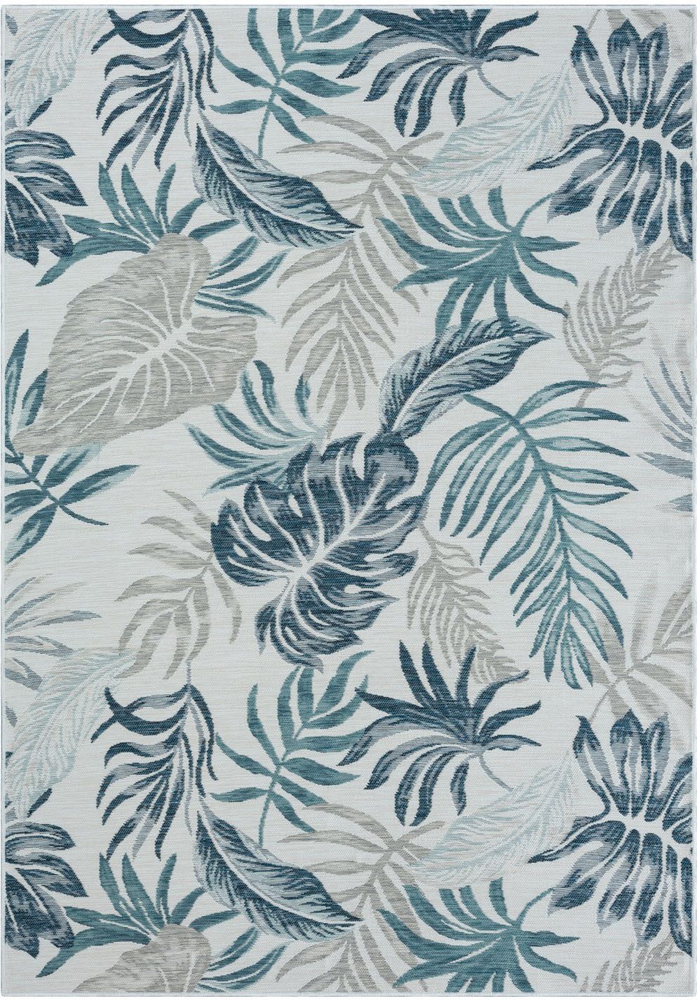 Myflair Möbel & Accessoires Vloerkleed Reef, MAGAZIJNOPRUIMING! Omkeerbaar tapijt, bladerenmotief, geschikt voor buiten, balkon, terras
