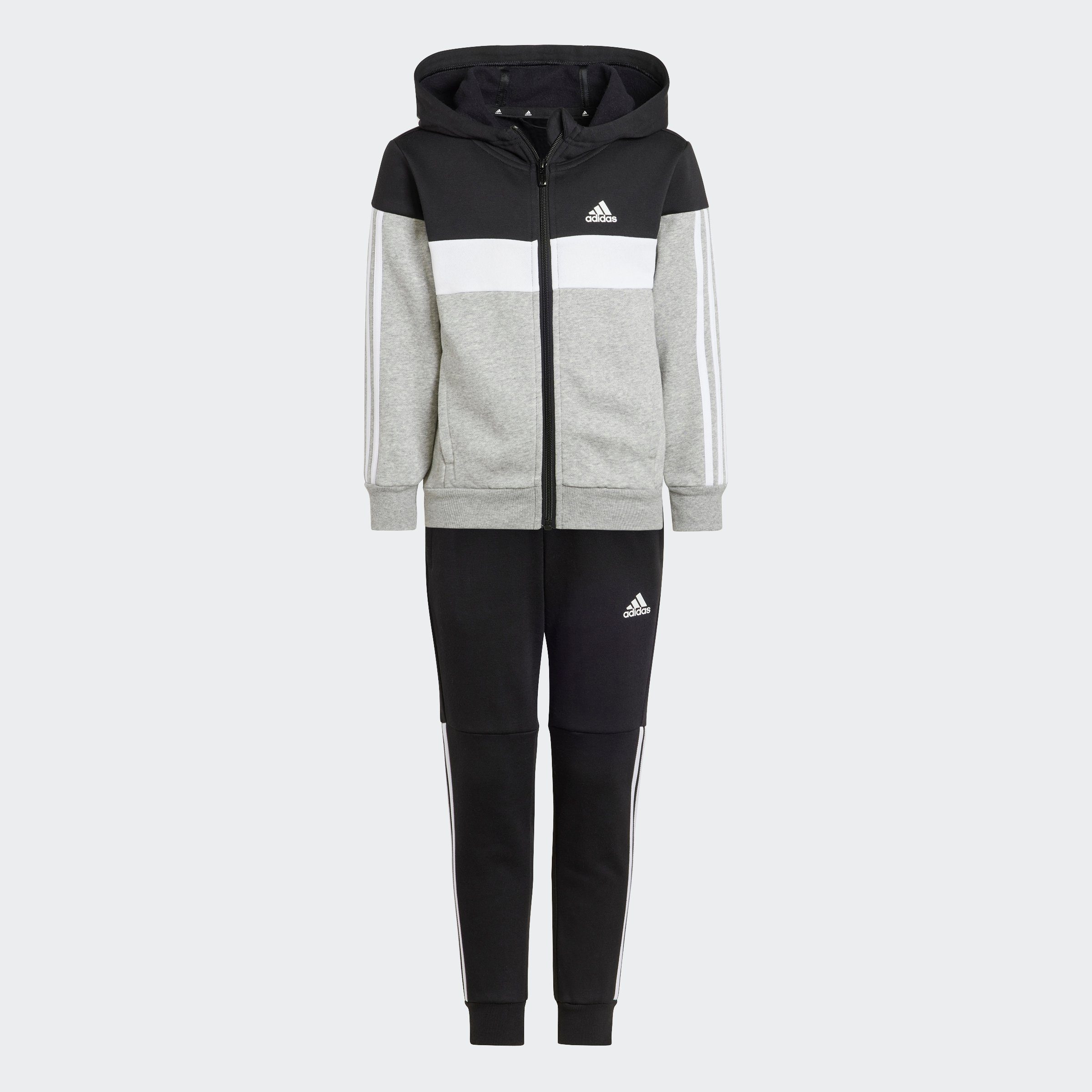 adidas Sportswear Trainingspak TIBERIO 3-STRIPES COLORBLOCK KIDS (2-delig) kinderen trainingspakken maat 116 zwart