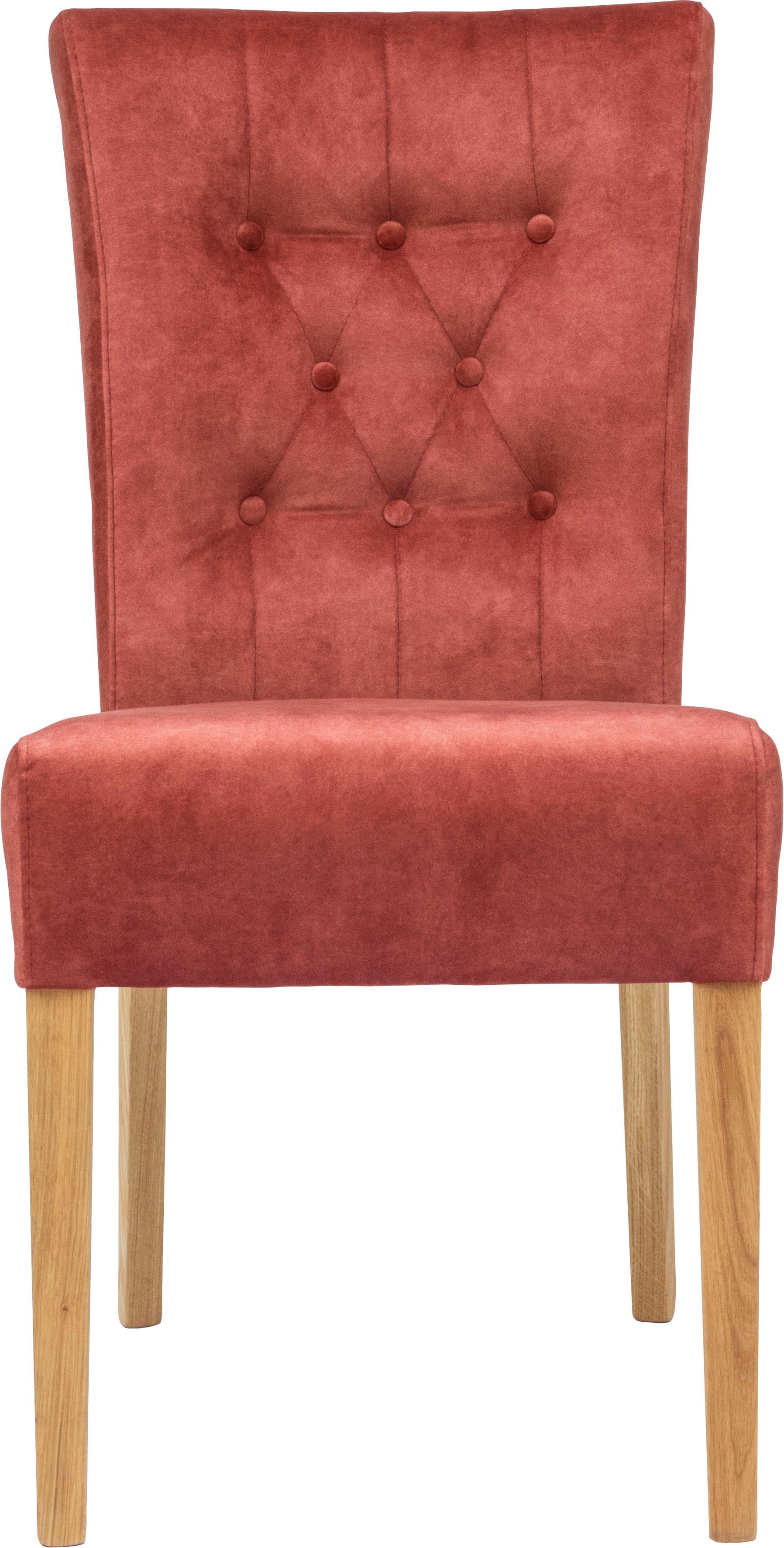 Home affaire Stoel Queen Eetkamerstoel met capitonnage, set van 2, 4 of 6