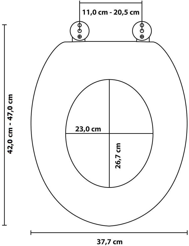 Sanilo Toiletzitting Veren met softclosemechanisme, bxl: 37,7x 42,0 - 47,0 cm