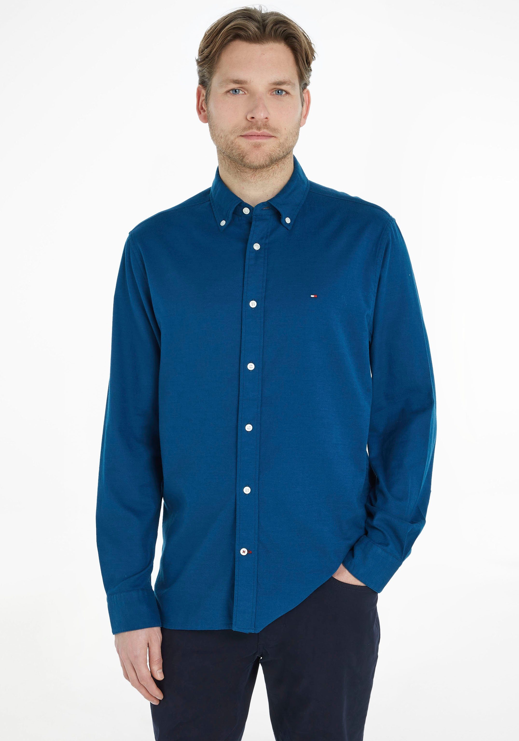 NU 20% KORTING: Tommy Hilfiger Overhemd met lange mouwen FLEX BRUSHED TWILL RF SHIRT