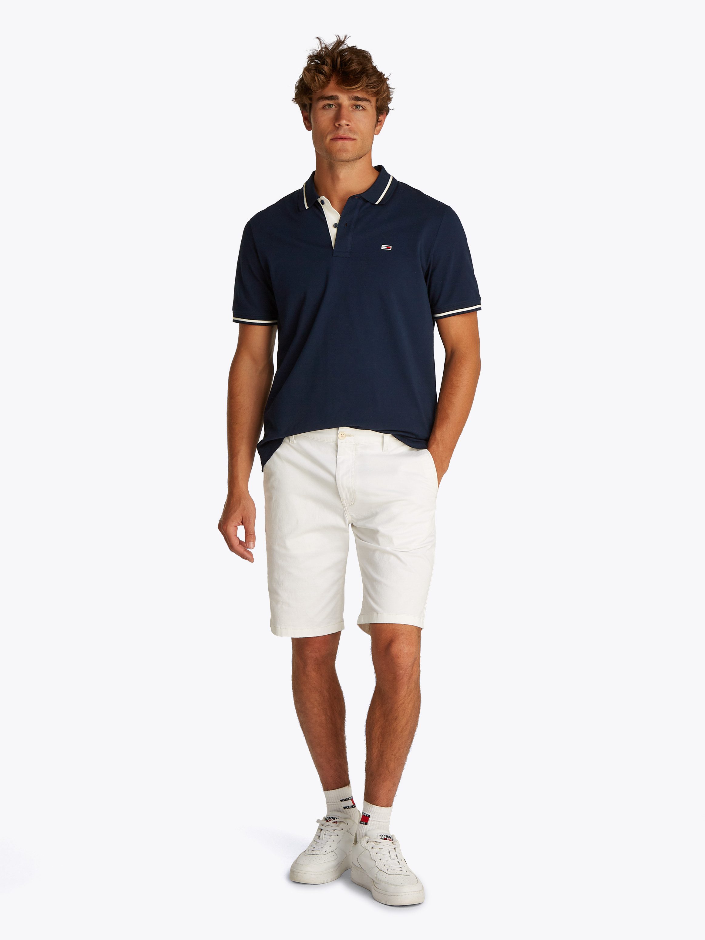 TOMMY JEANS Poloshirt TJM REG TIPPED POLO met gestreepte details