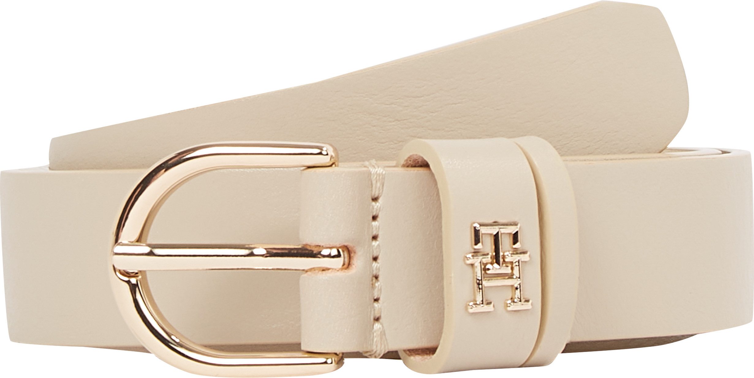 Tommy Hilfiger Leren riem ESSENTIAL EFFORTLESS 2.5 Logo-embleem zachte haptiek ovale eenvoudige pin sluiting