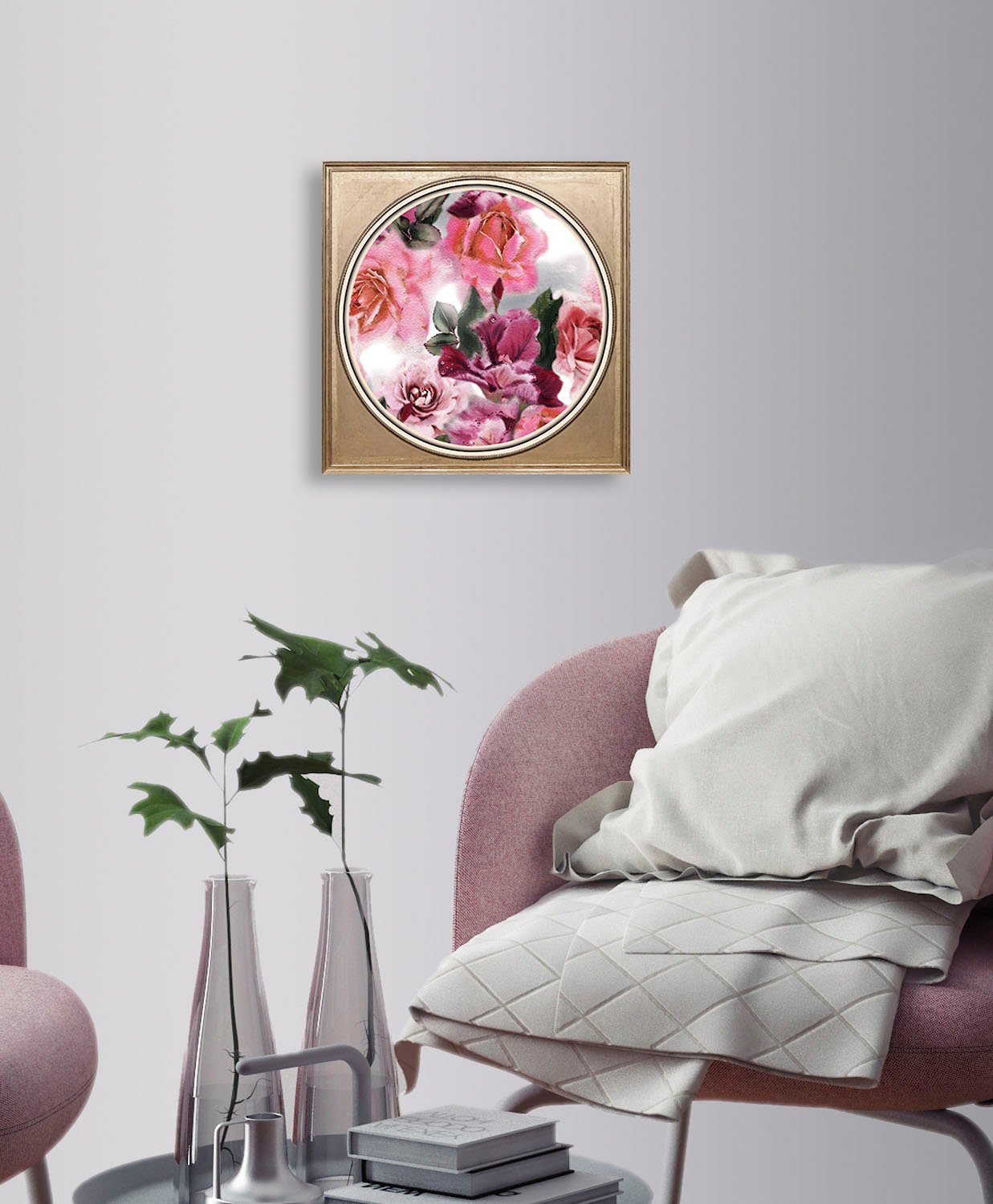 queence Artprint op acrylglas Bloemen Fine Art-print in galeriekwaliteit
