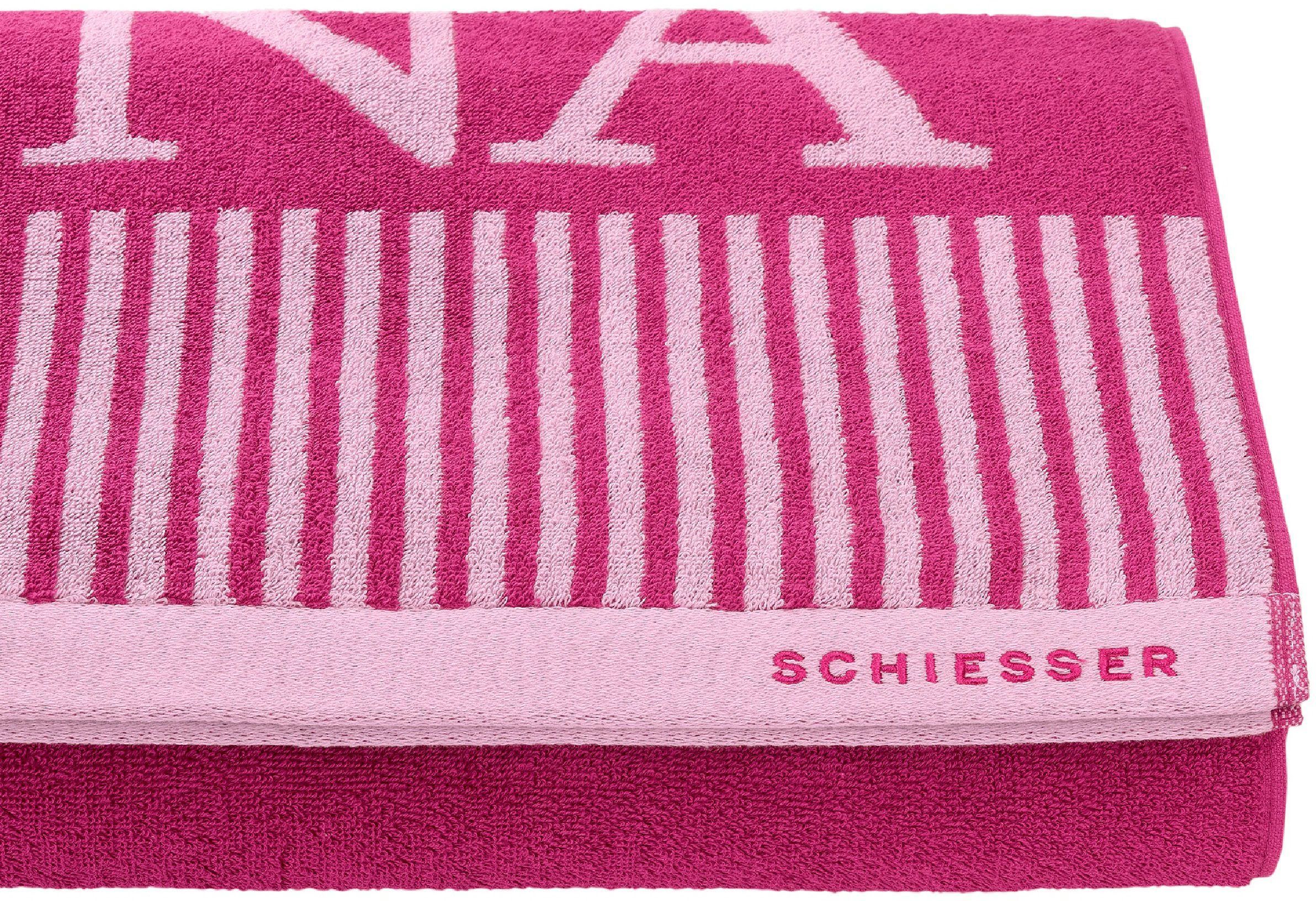Schiesser Saunalaken Rom van garengeverfd, knuffelzacht katoenfrottee (1 stuk)