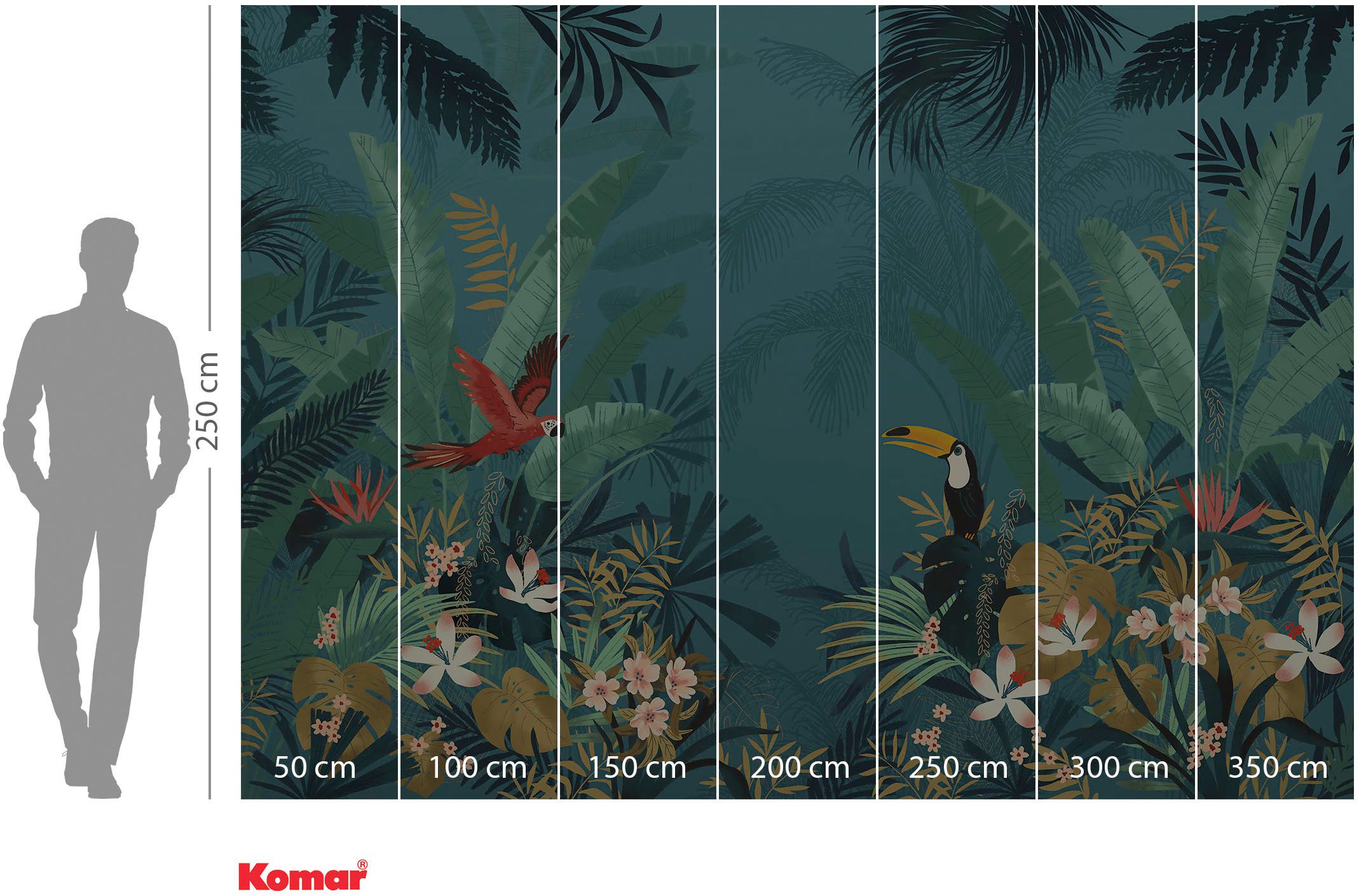 Komar Fotobehang Enchanted Jungle 38 mm dikte, diepte 60 cm (1 stuk)