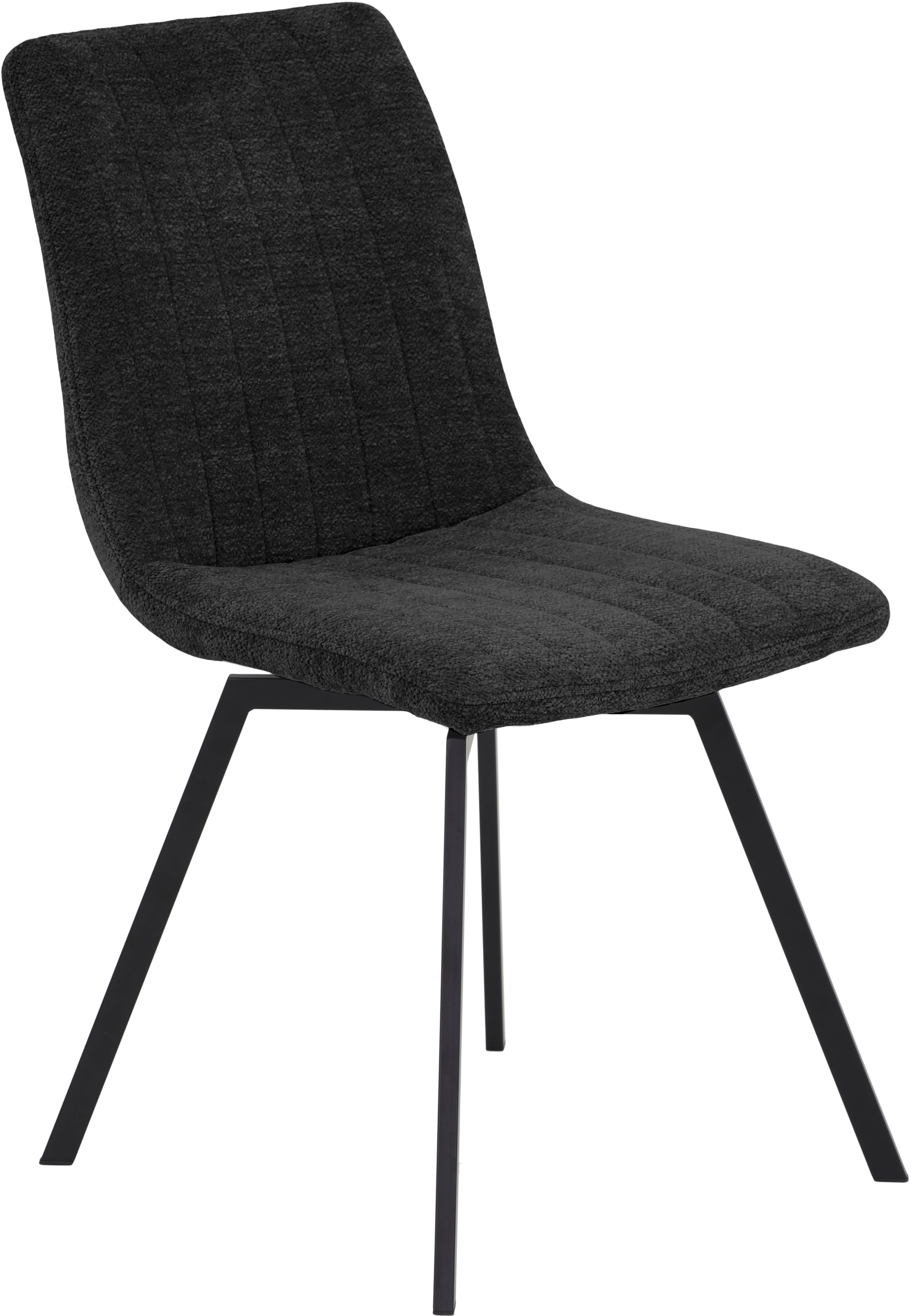 HELA Eethoek Saar Tafel 160-200x90 cm, inlegplaat, X-frame, stoel 360° draaibaar (6-delig)