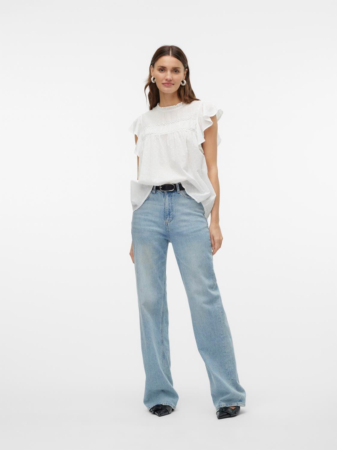 Vero Moda Shirt VMTRINE SL LACE TOP WVN NOOS