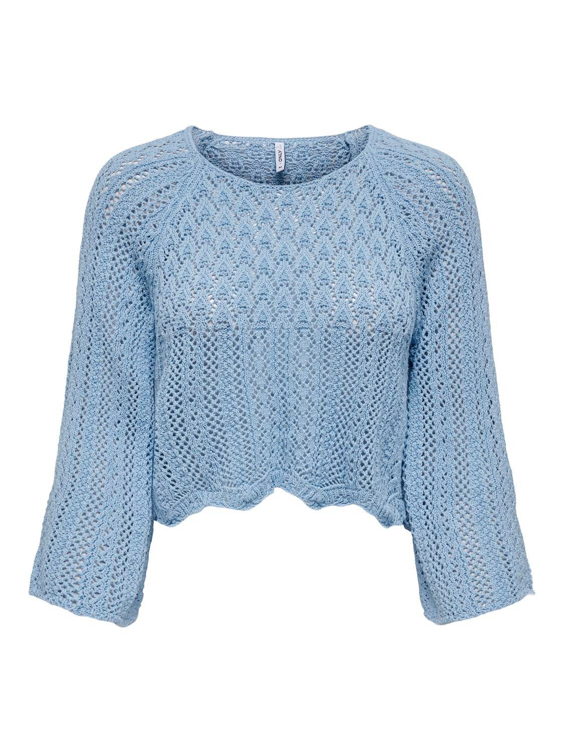 Only Trui met ronde hals ONLNOLA LIFE 3/4 PULLOVER KNT NOOS