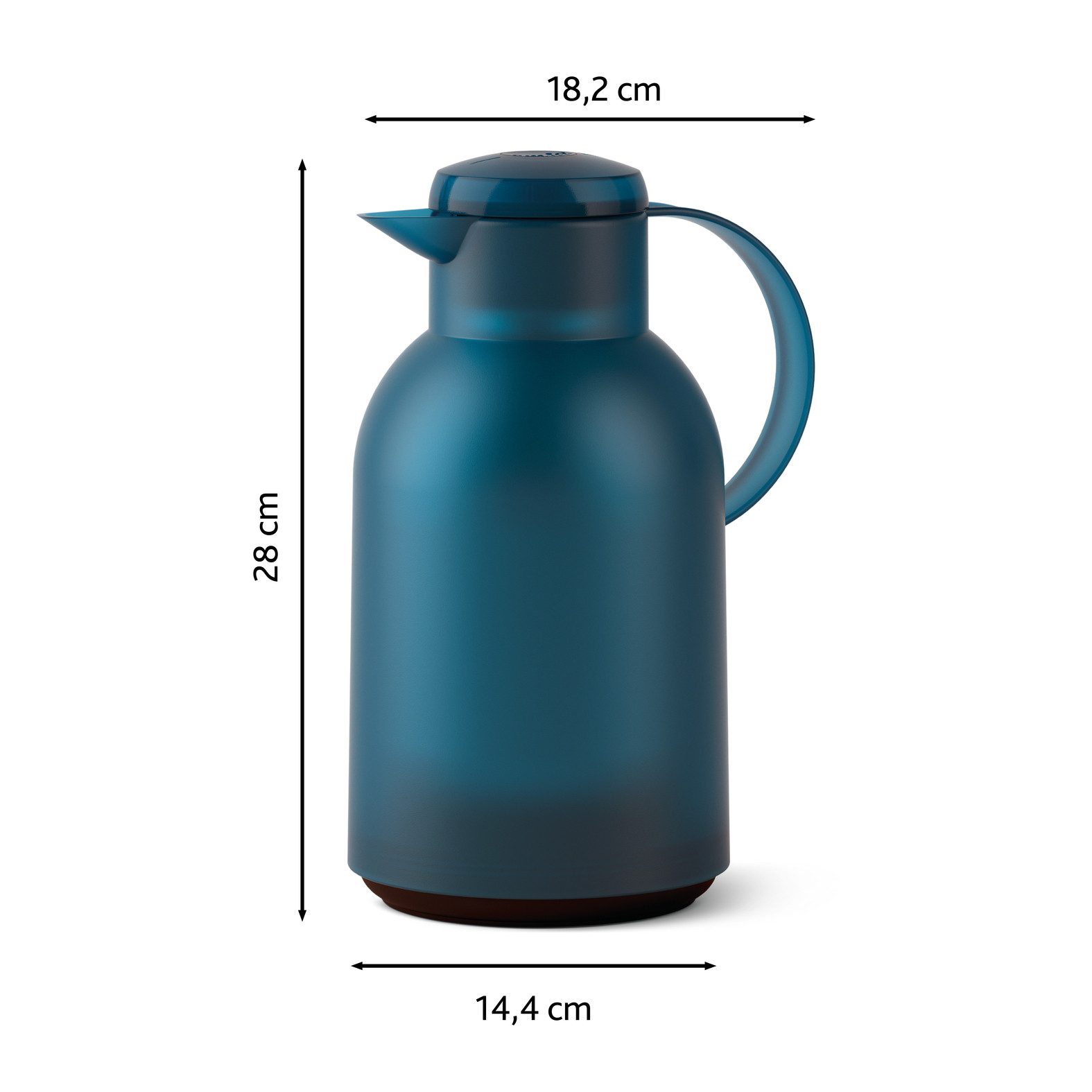Emsa Thermoskan Samba XXL-model, tijdloos design, eenvoudige drukknop, 24u koud, 12u warm