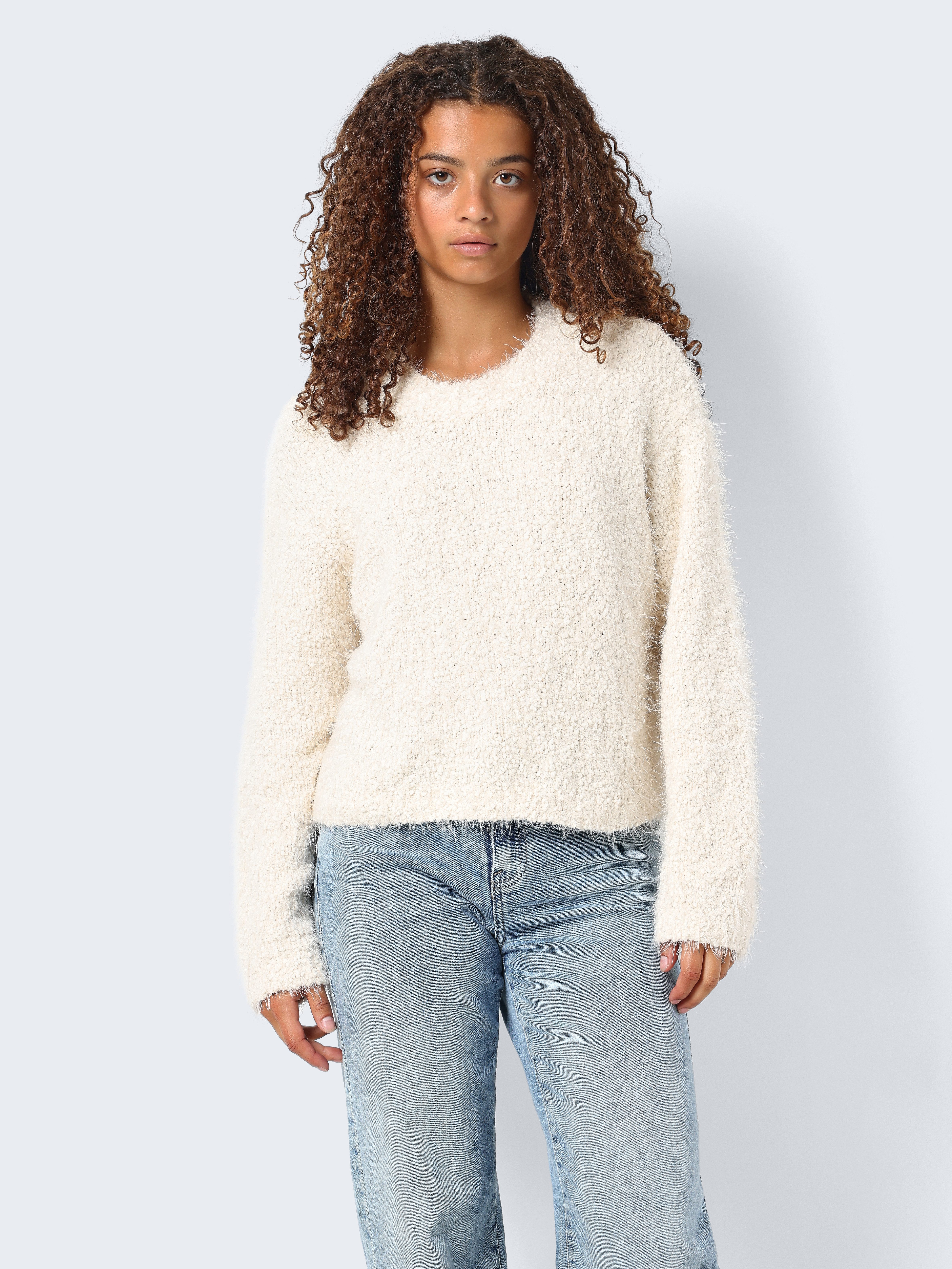 Noisy may Trui met ronde hals NMSASSY L S O-NECK KNIT FWD NOOS