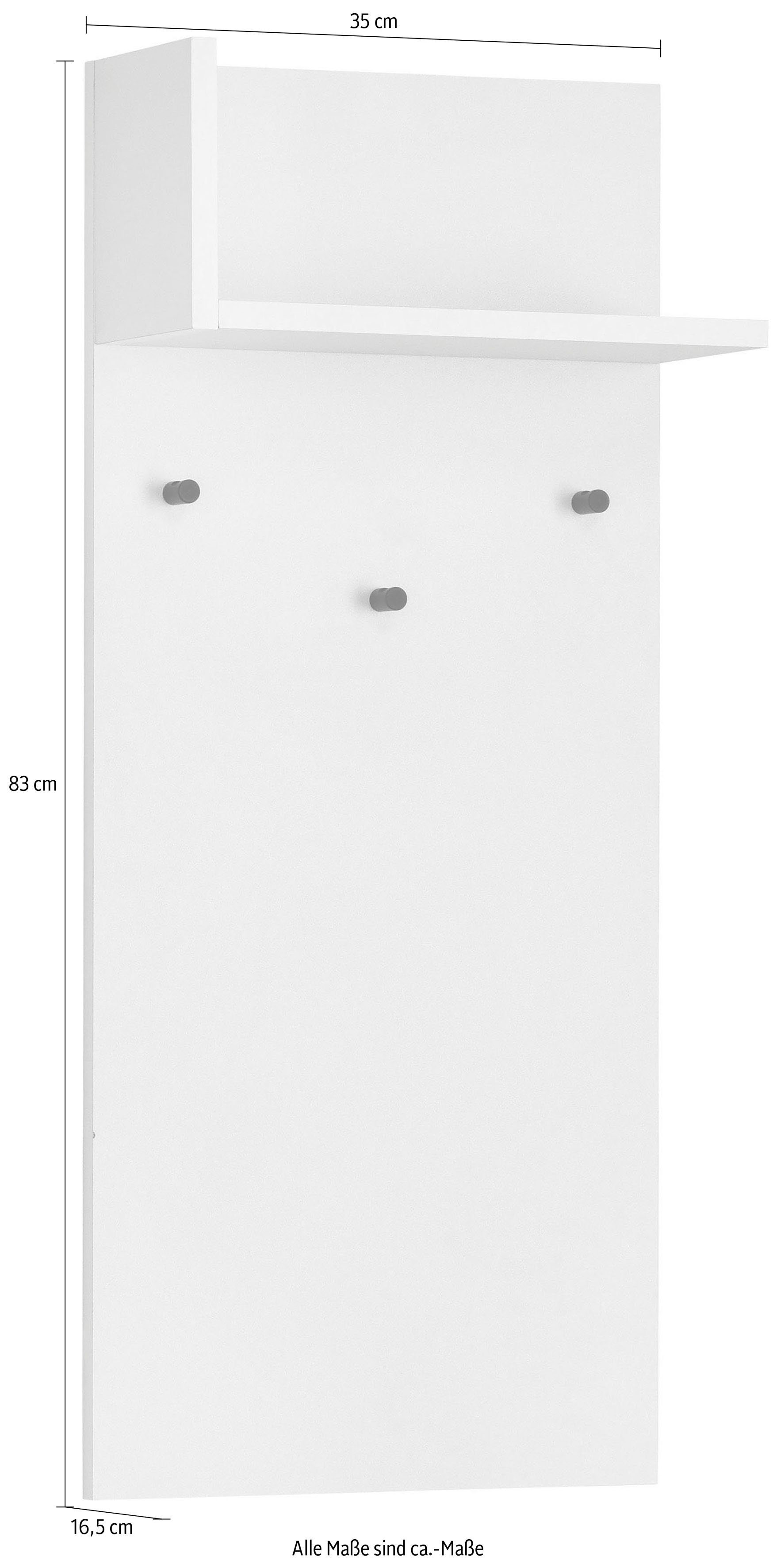 INOSIGN Kapstokpaneel Kosmo Met hoedenplank, breedte 35 cm