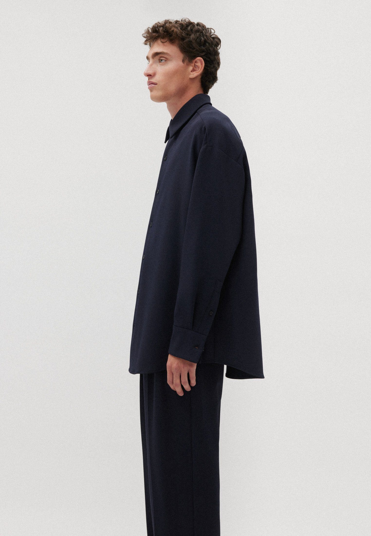 studio seidensticker Businessoverhemd Oversized langarm kentkraag effen