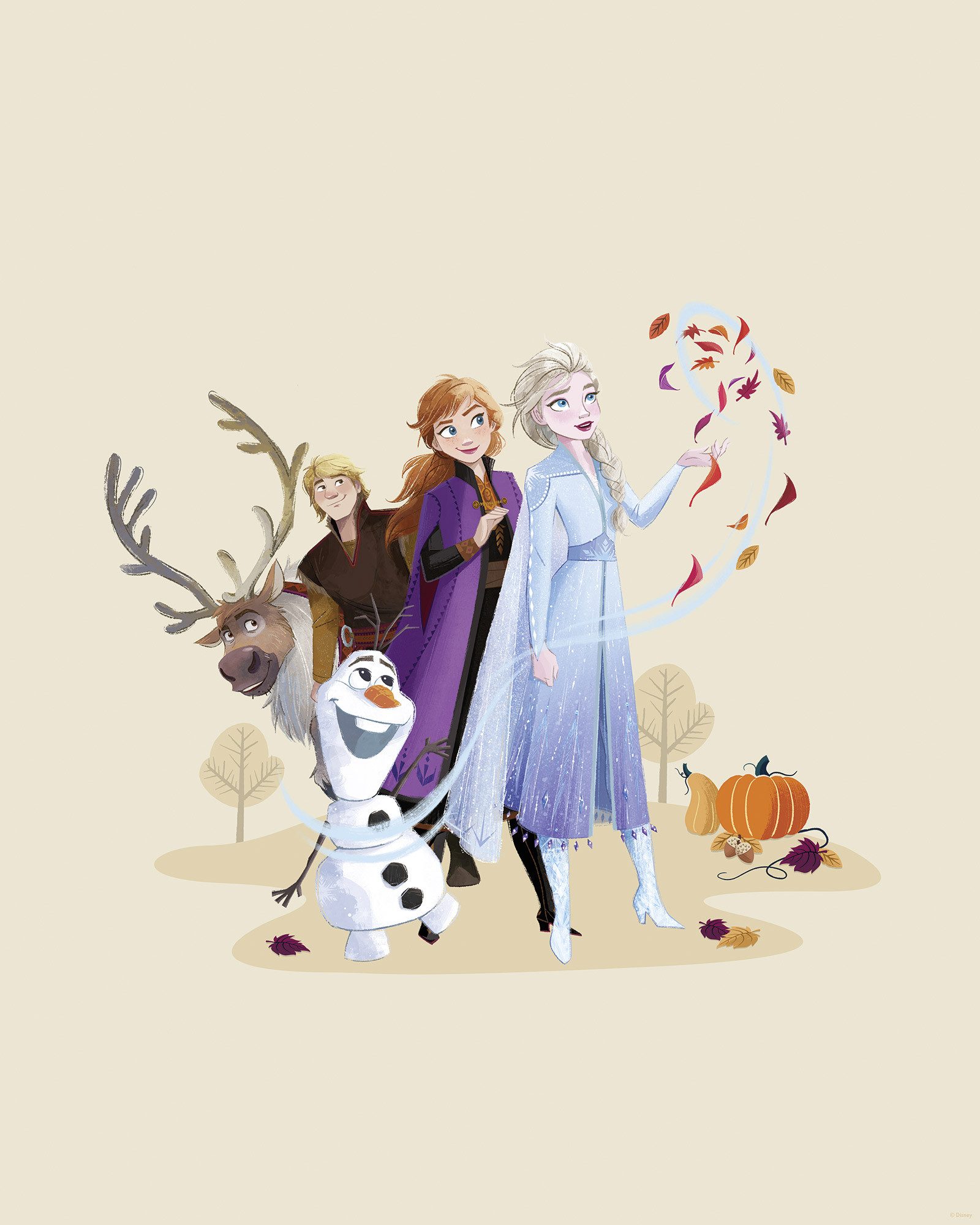 Komar Artprint Disney Frozen Autumn Feeling 40 x 60 cm (breedte x hoogte) - kinderkamer, decoratie (1 stuk)