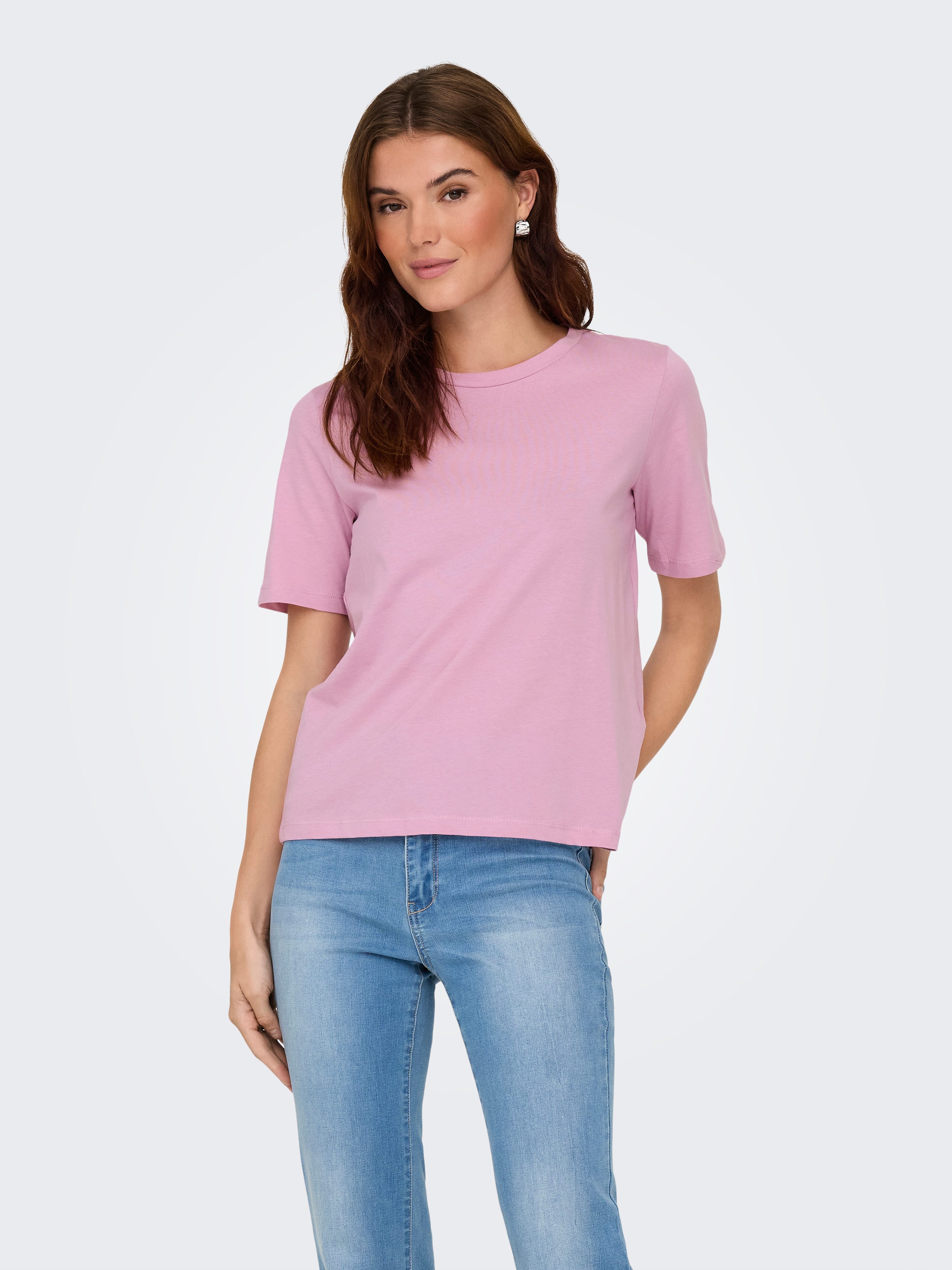 Only Shirt met korte mouwen ONLONLY – T-shirt met ronde hals en klassieke snit