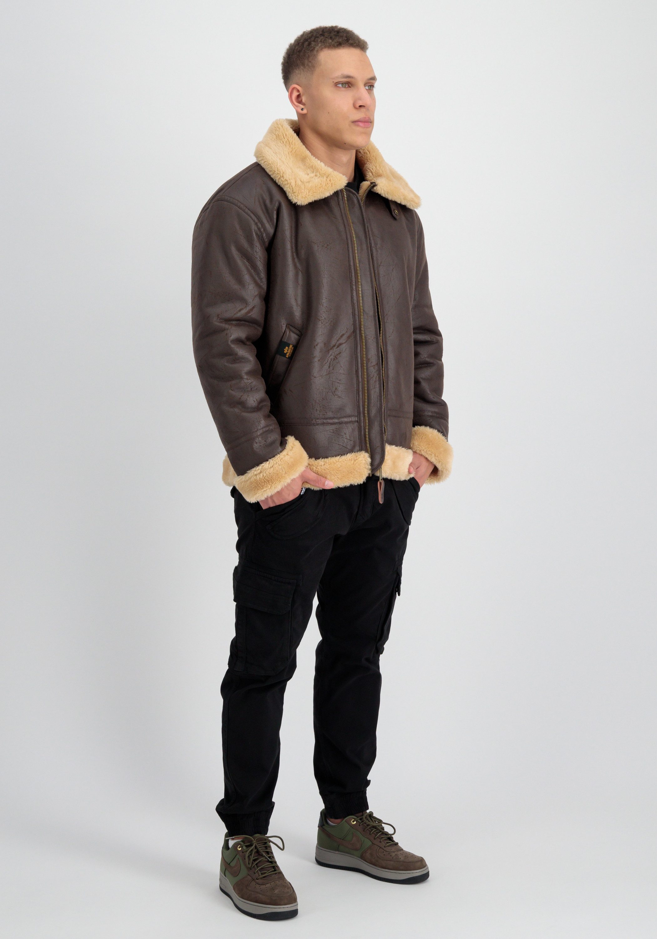 Alpha Industries Leren jack Alpha Industries Men - Bomber Jackets B-3 Faux Leather