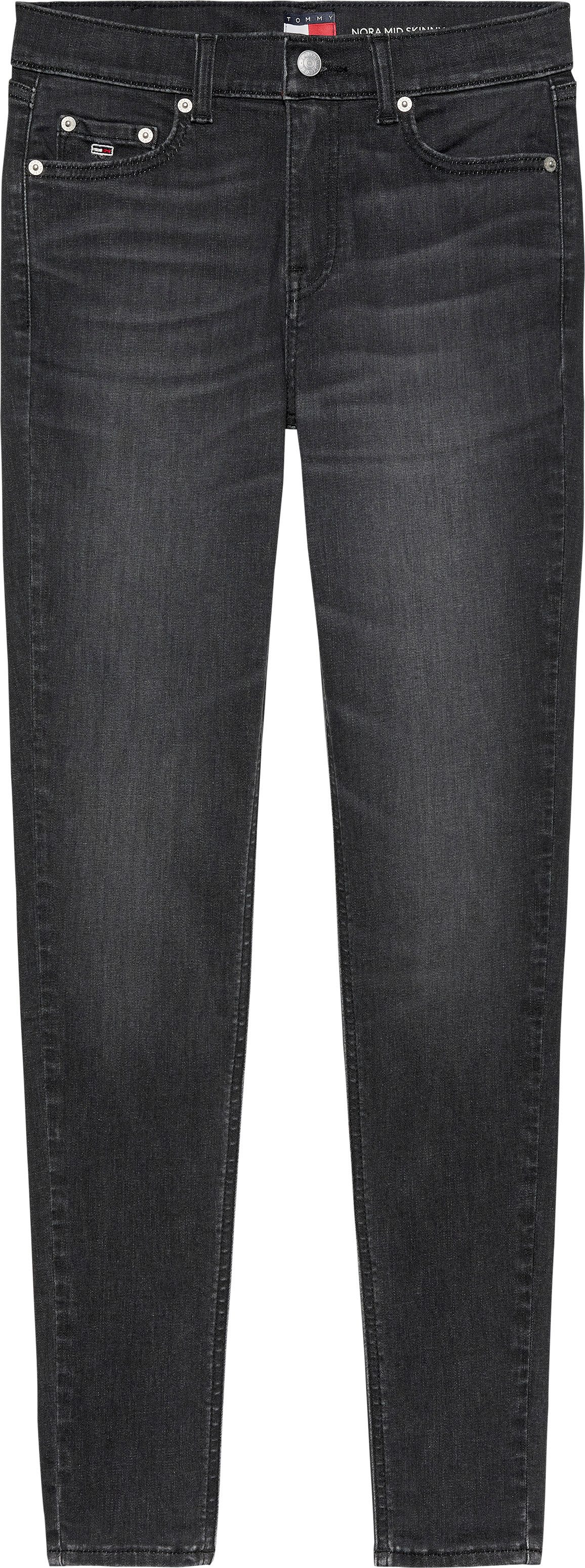 TOMMY JEANS Skinny fit jeans Nora Mid Rise Skinny Fit met wasbeurt met logo-badge