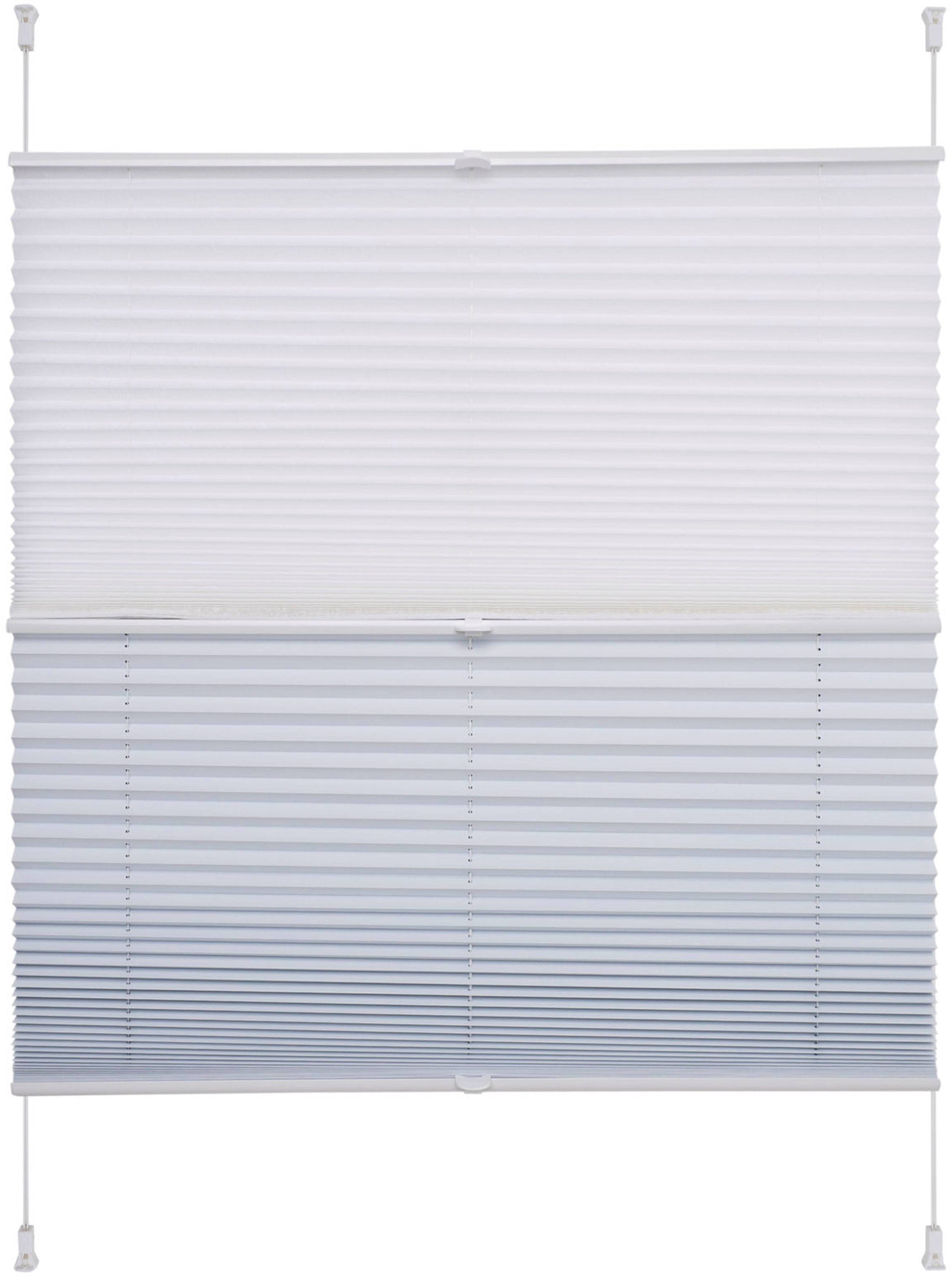 Liedeco Plissé Day & Night Geplooide jaloezieën (1 stuk) plisségordijnen maat H/B: 130/90 cm wit