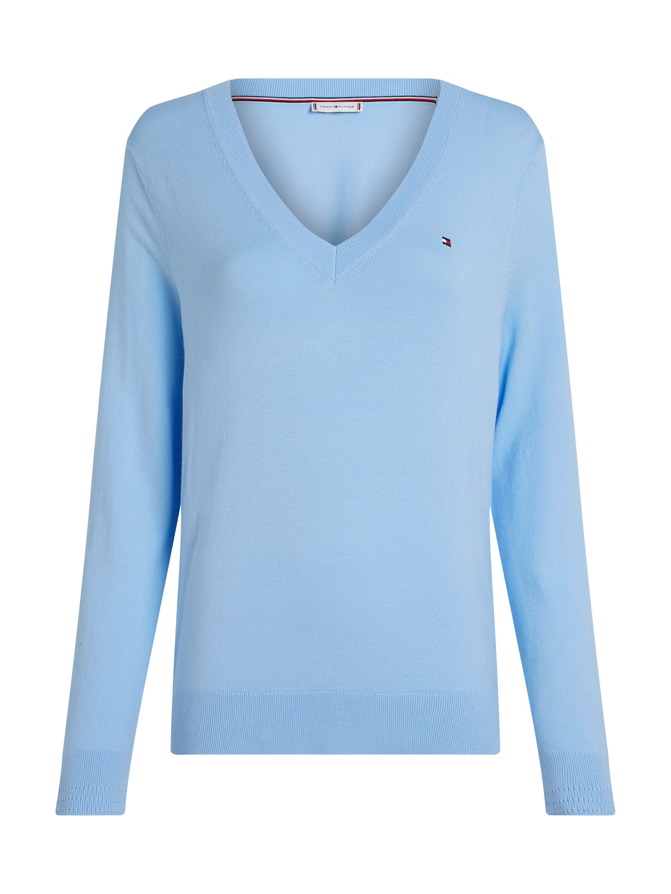 Tommy Hilfiger Trui met V-hals met logoborduursel