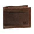 h.i.s portemonnee met mooi gestempeld logo bruin