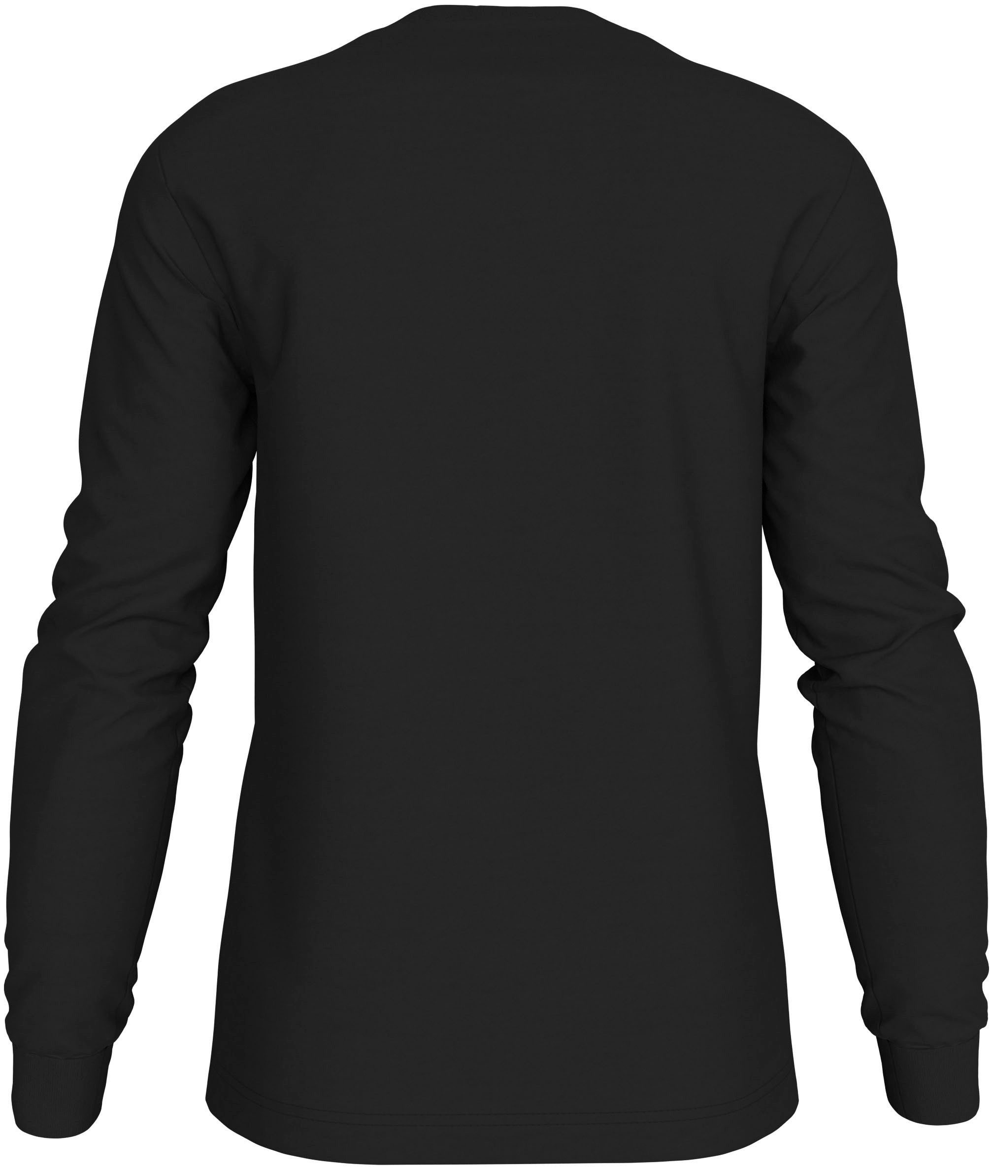 Calvin Klein Shirt met lange mouwen WOVEN LABEL WAFFLE LS TEE