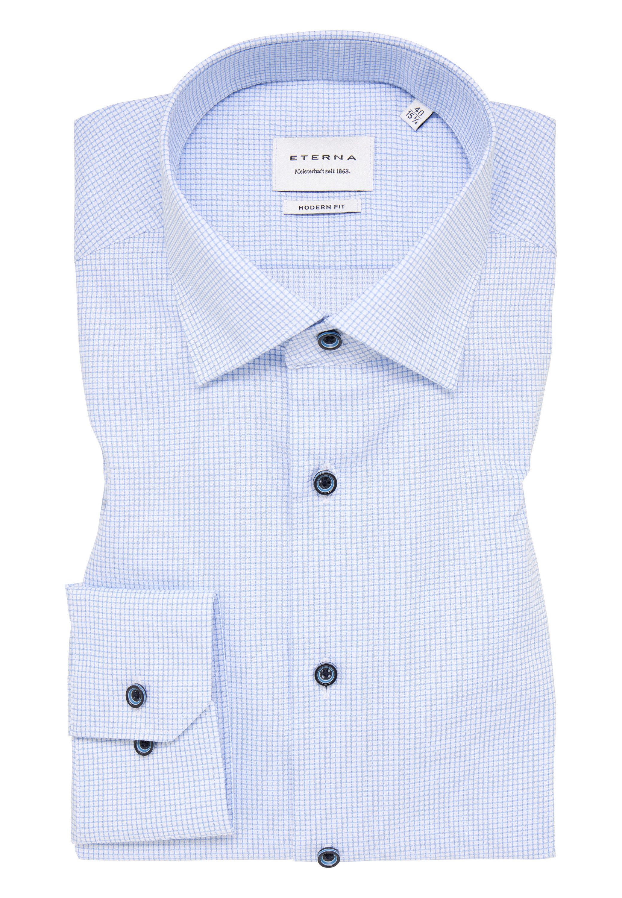 Eterna Overhemd met lange mouwen MODERN FIT NON IRON (strijkvrij)