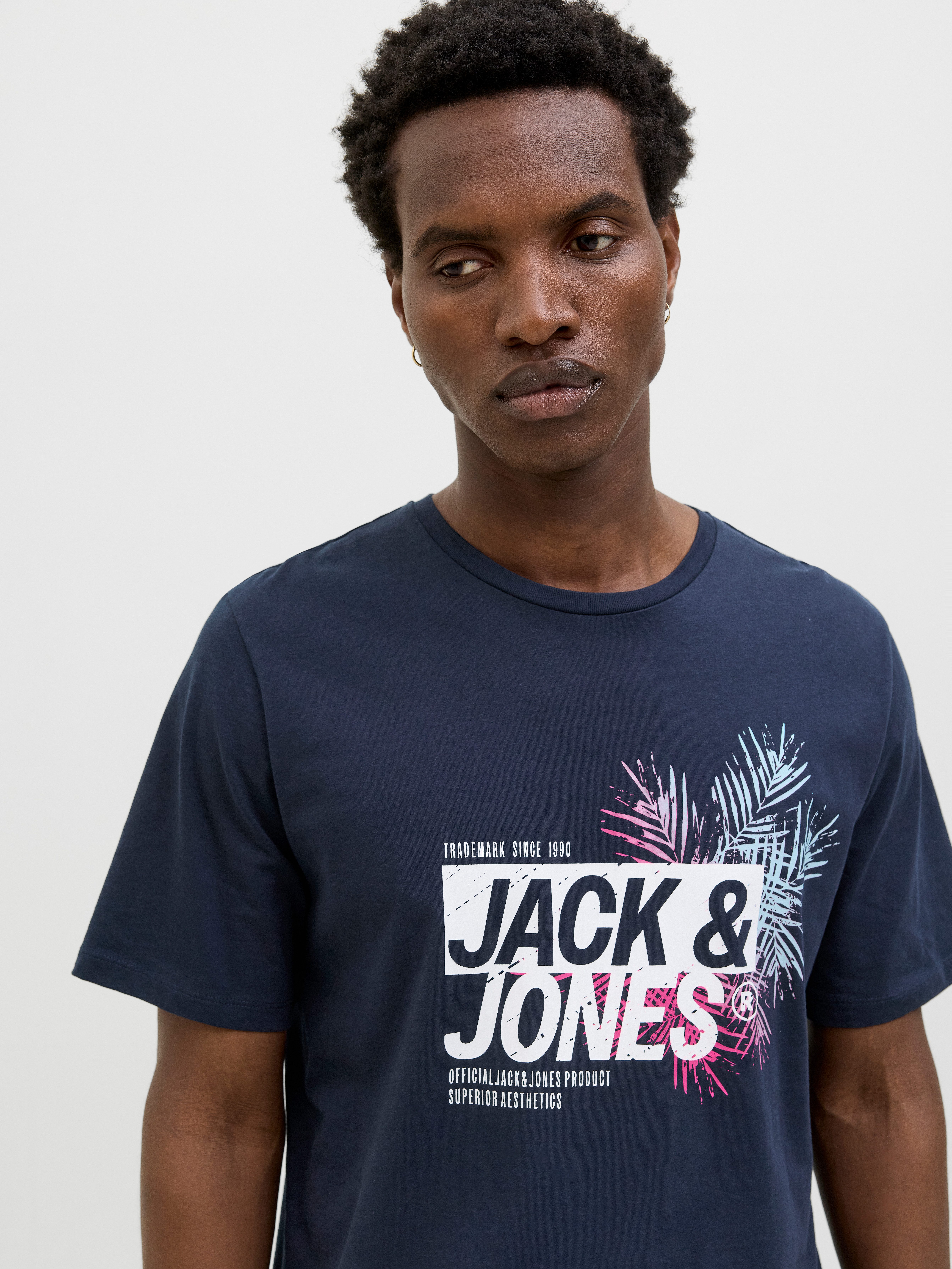 Jack & Jones Shirt met print JJJAXON TEE SS CREW NECK