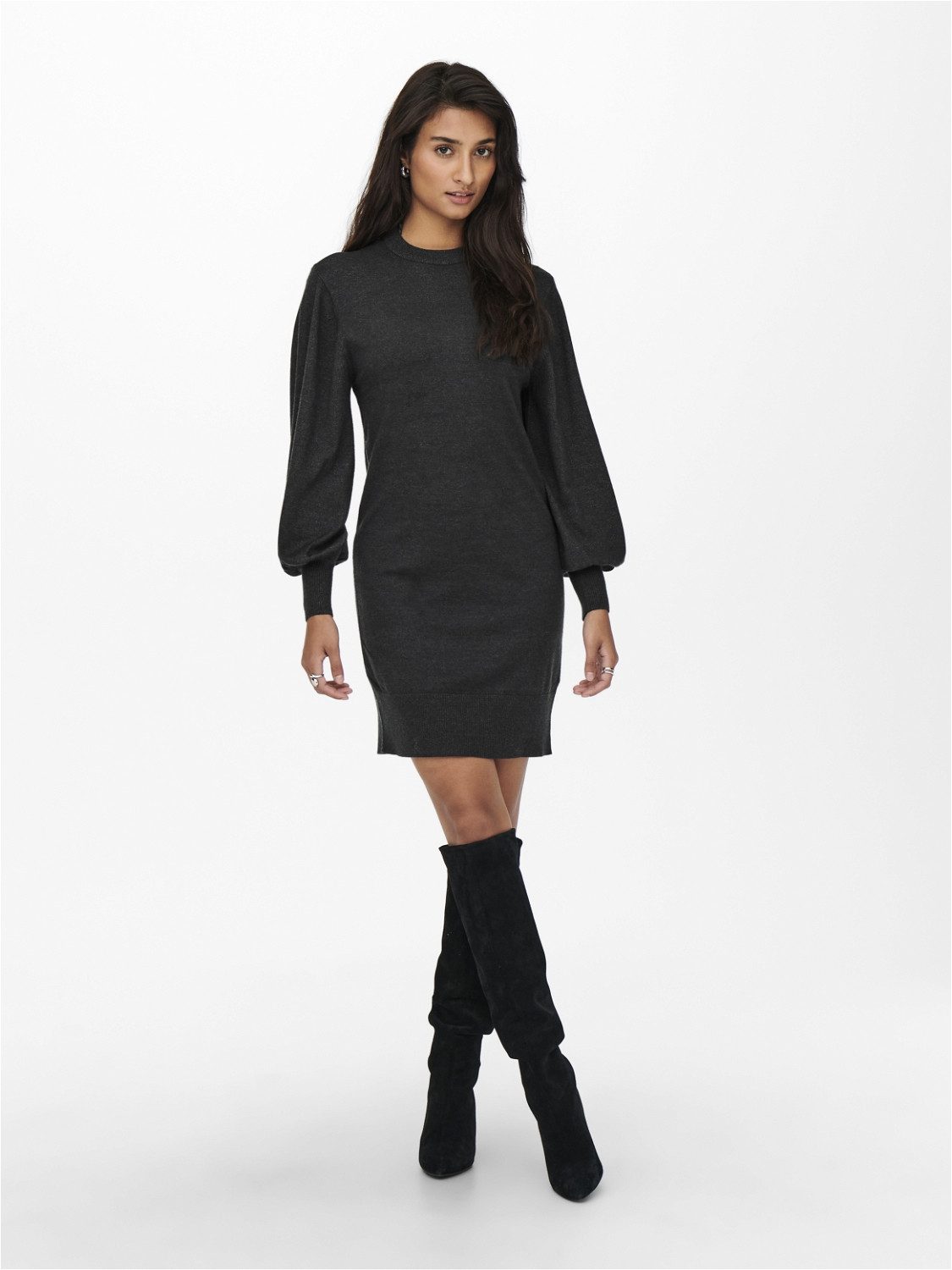 Only Gebreide jurk ONLLABELLE LIFE L/S DRESS KNT NOOS