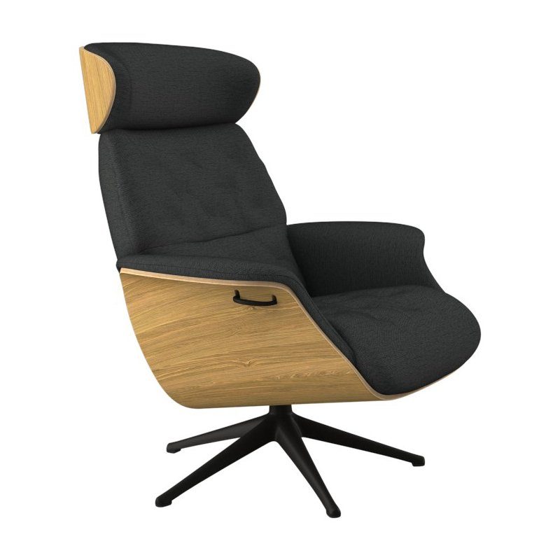 FLEXLUX Relaxfauteuil Volden, functionele stoel, gestoffeerde stoel, armleuningen, TV-fauteuil tv-fauteuils grijs