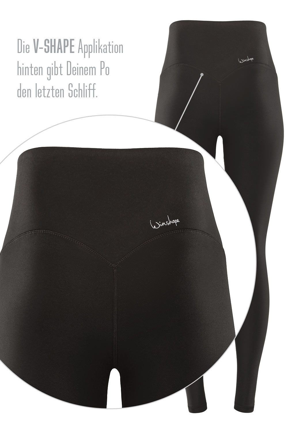 Winshape Legging Functional Comfort HWL117C met v-vorm applicatie en core-band