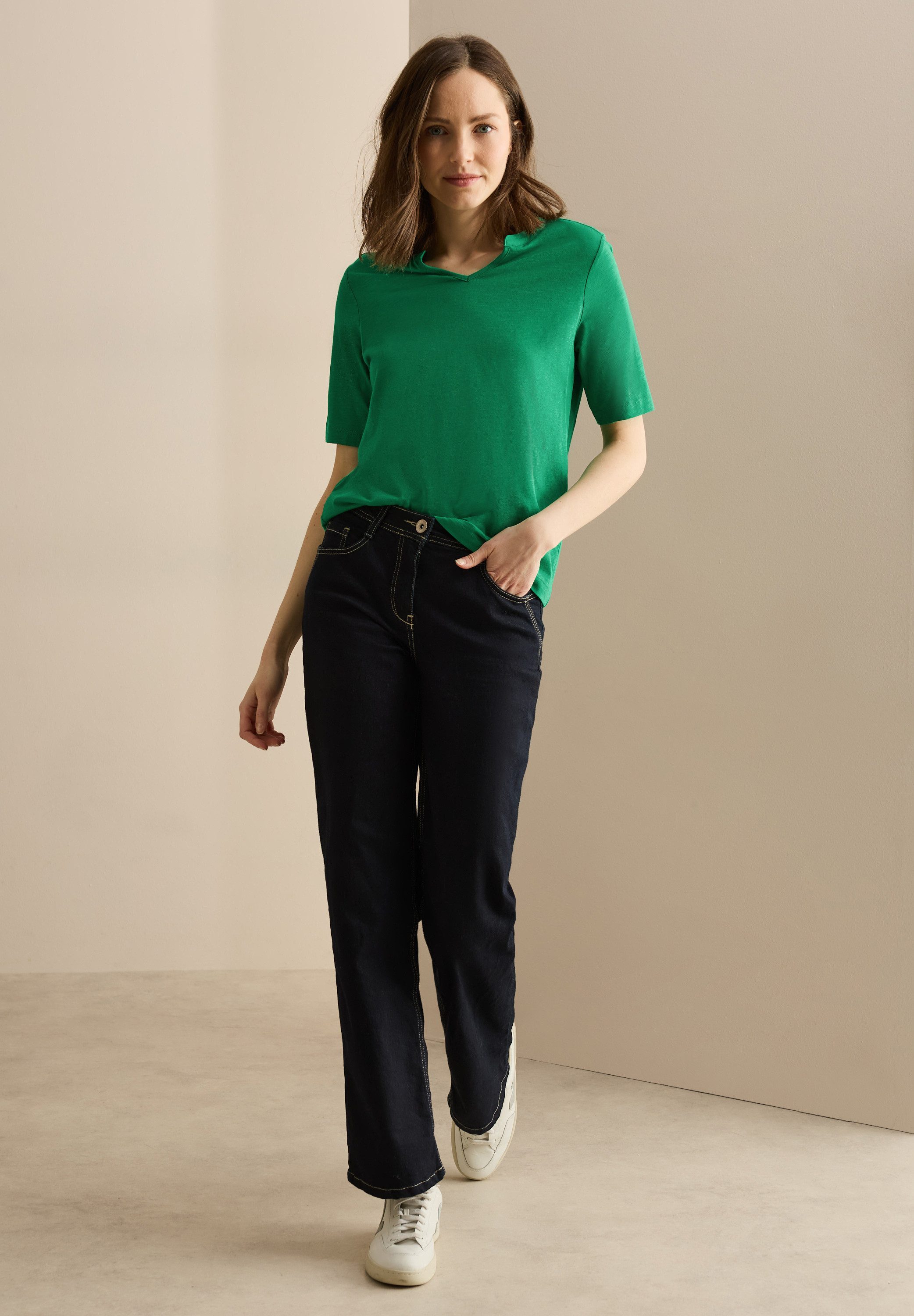 Cecil T-shirt in tuniek-look