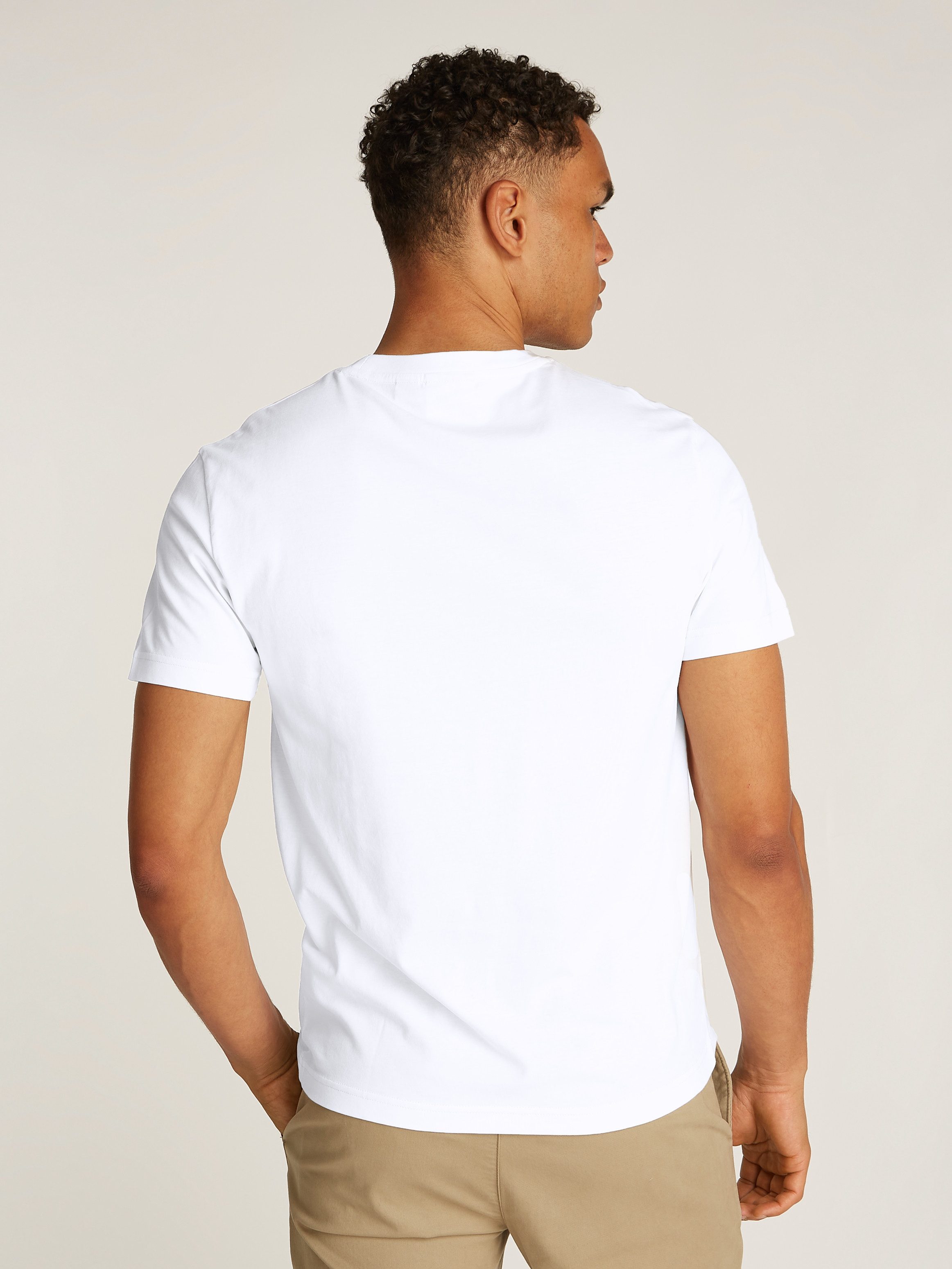 Calvin Klein Shirt met ronde hals SPLIT LINE LOGO T-SHIRT